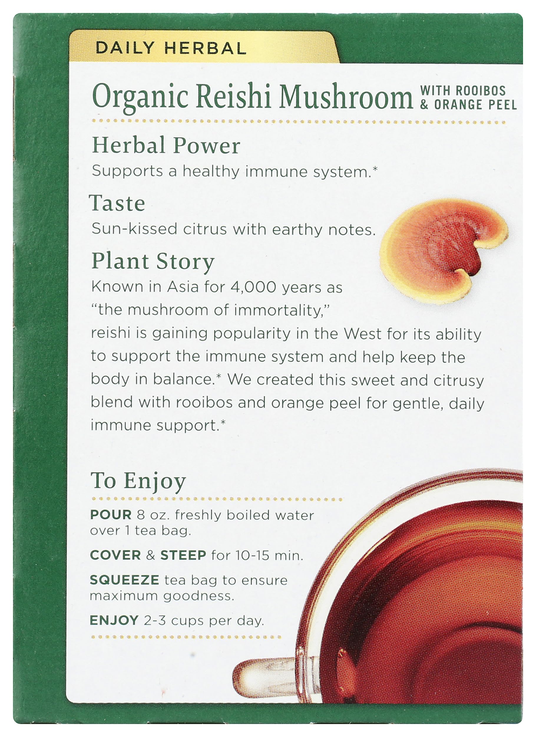 Traditional Medicinals, Organic Reishi Mushroom Tea, 16 Count - Image 6