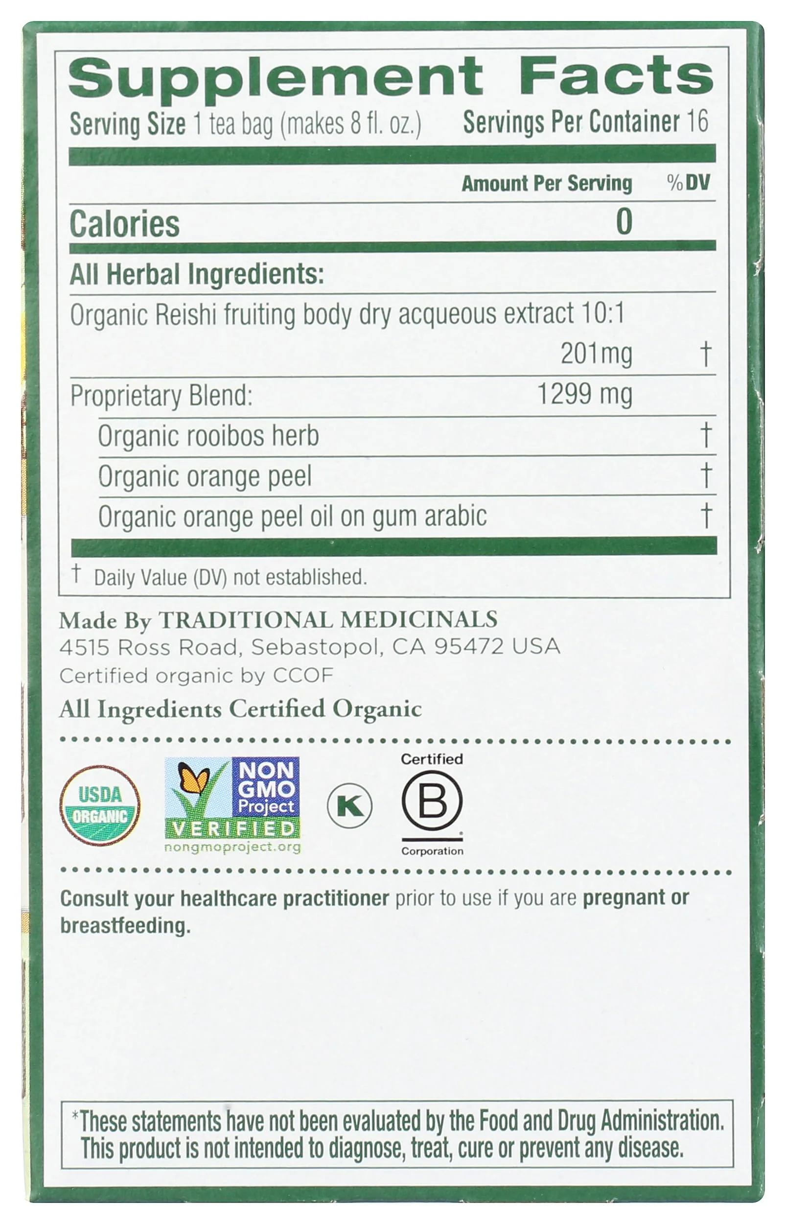 Traditional Medicinals, Organic Reishi Mushroom Tea, 16 Count - Image 7