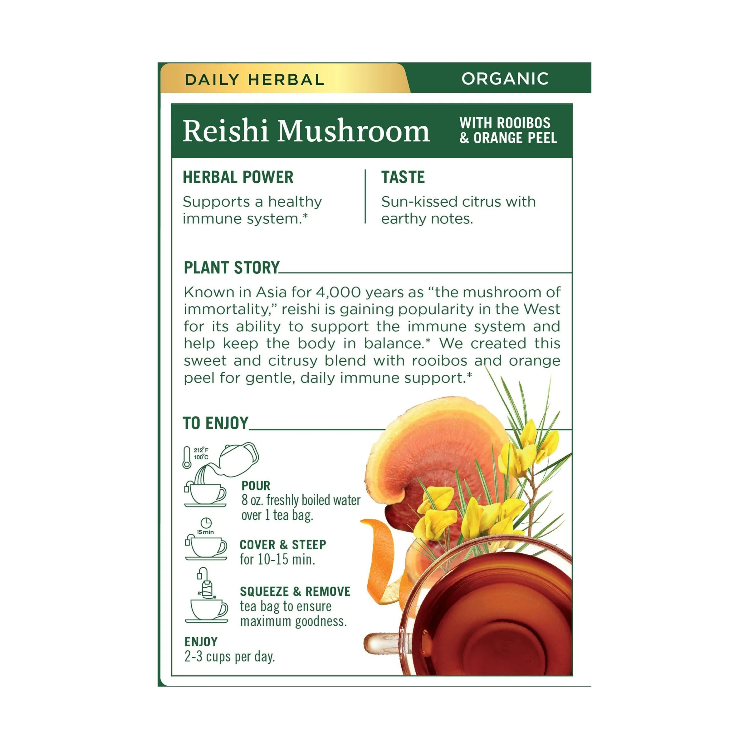 Traditional Medicinals, Organic Reishi Mushroom Tea, 16 Count - Image 8