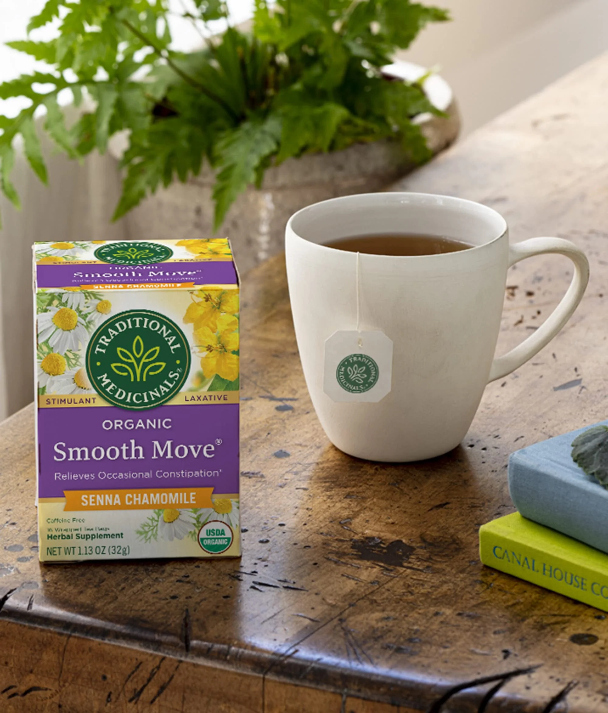 Traditional Medicinals Organic Smooth Move Senna Chamomile Herbal Tea, Relieves Occasional Constipation, (Pack of 1) - 16 Tea Bags - Image 2