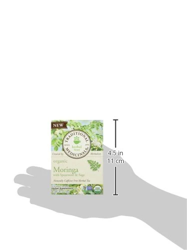 Traditional Medicinals Tea, Organic Moringa Spearmint & Sage - Everyday Wellness - Kosher, Non-GMO, Caffeine-Free - 16 Tea Bags - Image 2