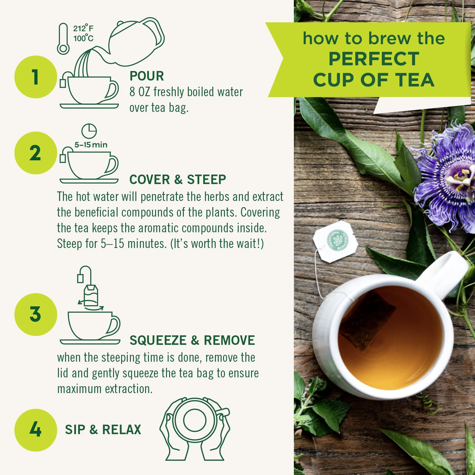 Traditional Medicinals Tea, Organic Moringa Spearmint & Sage - Everyday Wellness - Kosher, Non-GMO, Caffeine-Free - 16 Tea Bags - Image 4