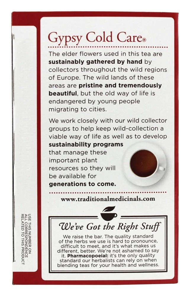 TRADITIONAL MEDICINALS TEAS Gypsy Cold Care Tea 16 Bag - Image 3