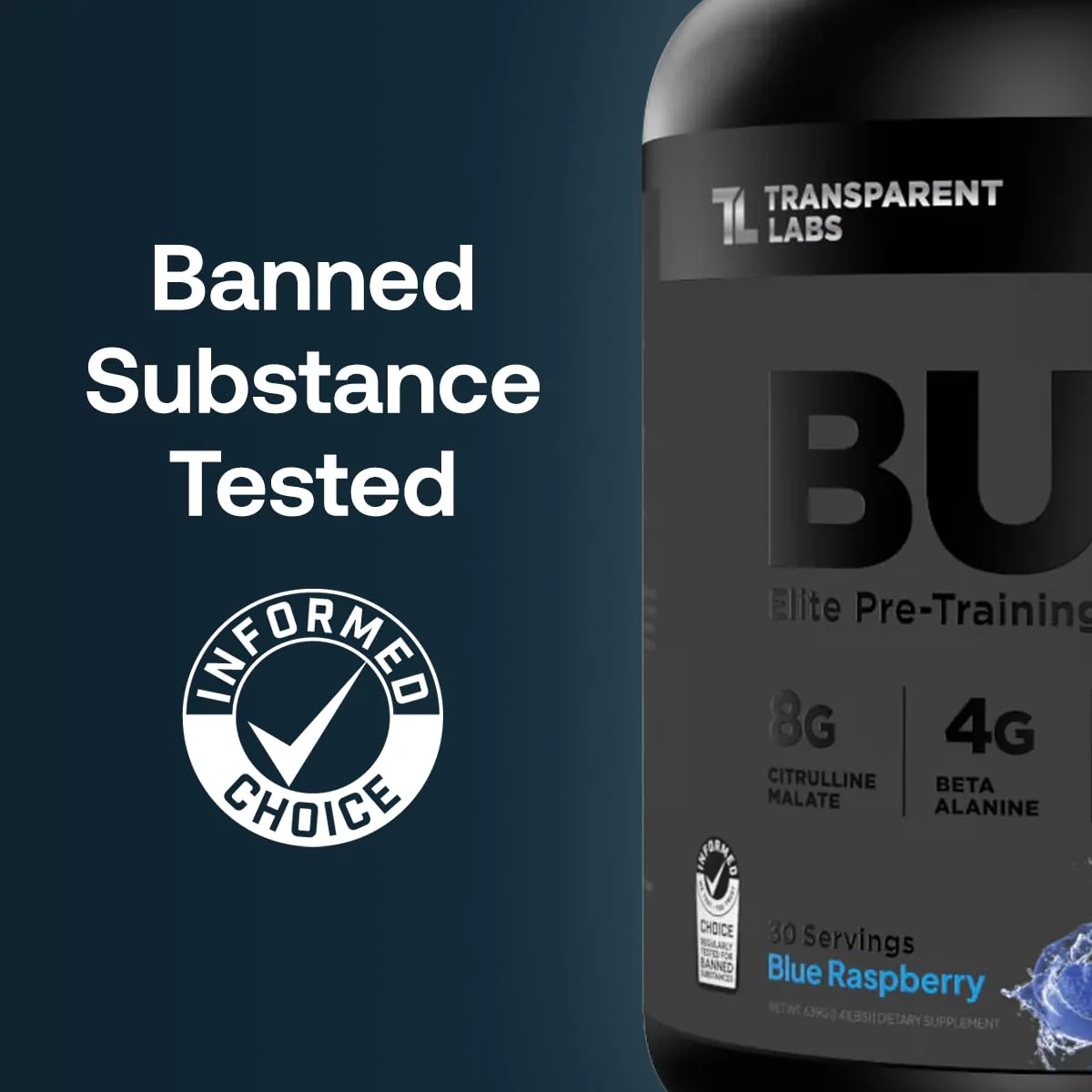Transparent Labs Bulk Black Pre Workout - Clinically Dosed, Sugar Free Preworkout for Men and Women with Beta Alanine Powder, Citrulline Malate, & Caffeine - 30 Servings, Cherry Kiwi - Image 9