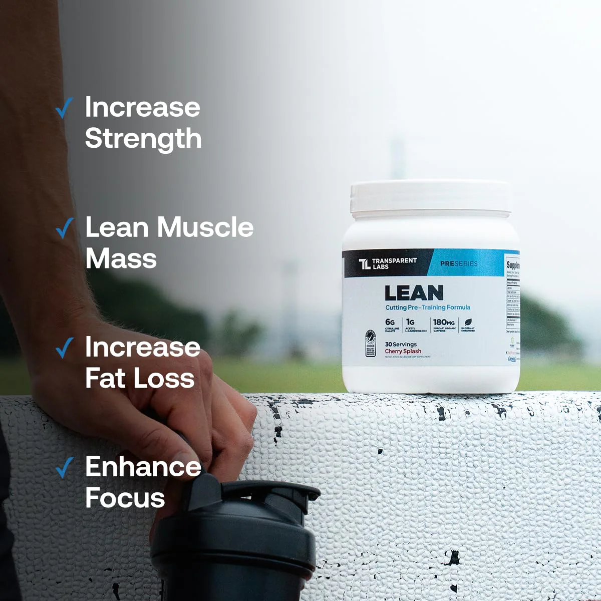 Transparent Labs Lean Pre-Workout - Body Recomposition Pre Workout for Men and Women with Acetyl L-Carnitine, Beta Alanine Powder, & PurCaf Organic Caffeine Powder - 30 Servings, Strawberry Lemonade - Image 5