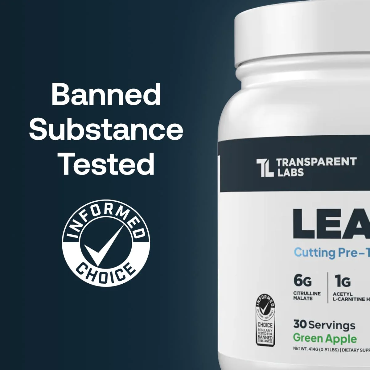 Transparent Labs Lean Pre-Workout - Body Recomposition Pre Workout for Men and Women with Acetyl L-Carnitine, Beta Alanine Powder, & PurCaf Organic Caffeine Powder - 30 Servings, Strawberry Lemonade - Image 9