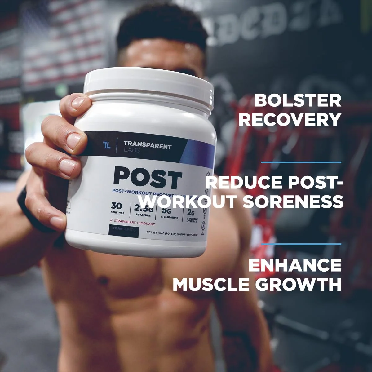 Transparent Labs Post - Post-Workout Recovery Muscle Builder with L-Glutamine, Beta-Alanine and BetaPure Betaine Anhydrous for Muscle Recovery and Muscle Building - 30 Servings, Black Cherry - Image 4