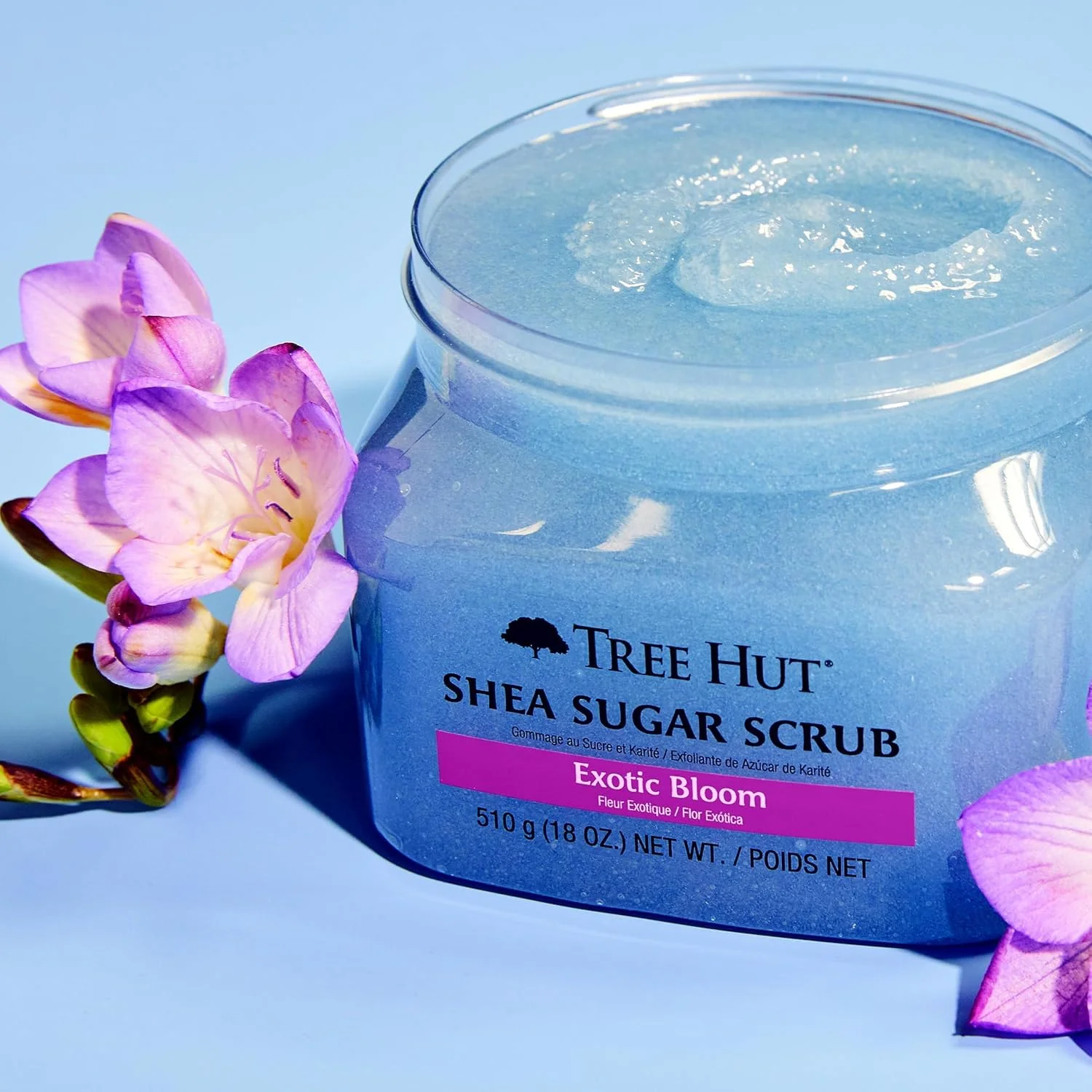 Tree Hut Exotic Bloom Shea Sugar Scrub | Exfoliating Body Scrub Removes Dead, Dry Skin for a Soft & Hydrated Feel | Nourishing Essential Body Care | 18 fl oz. - Image 5