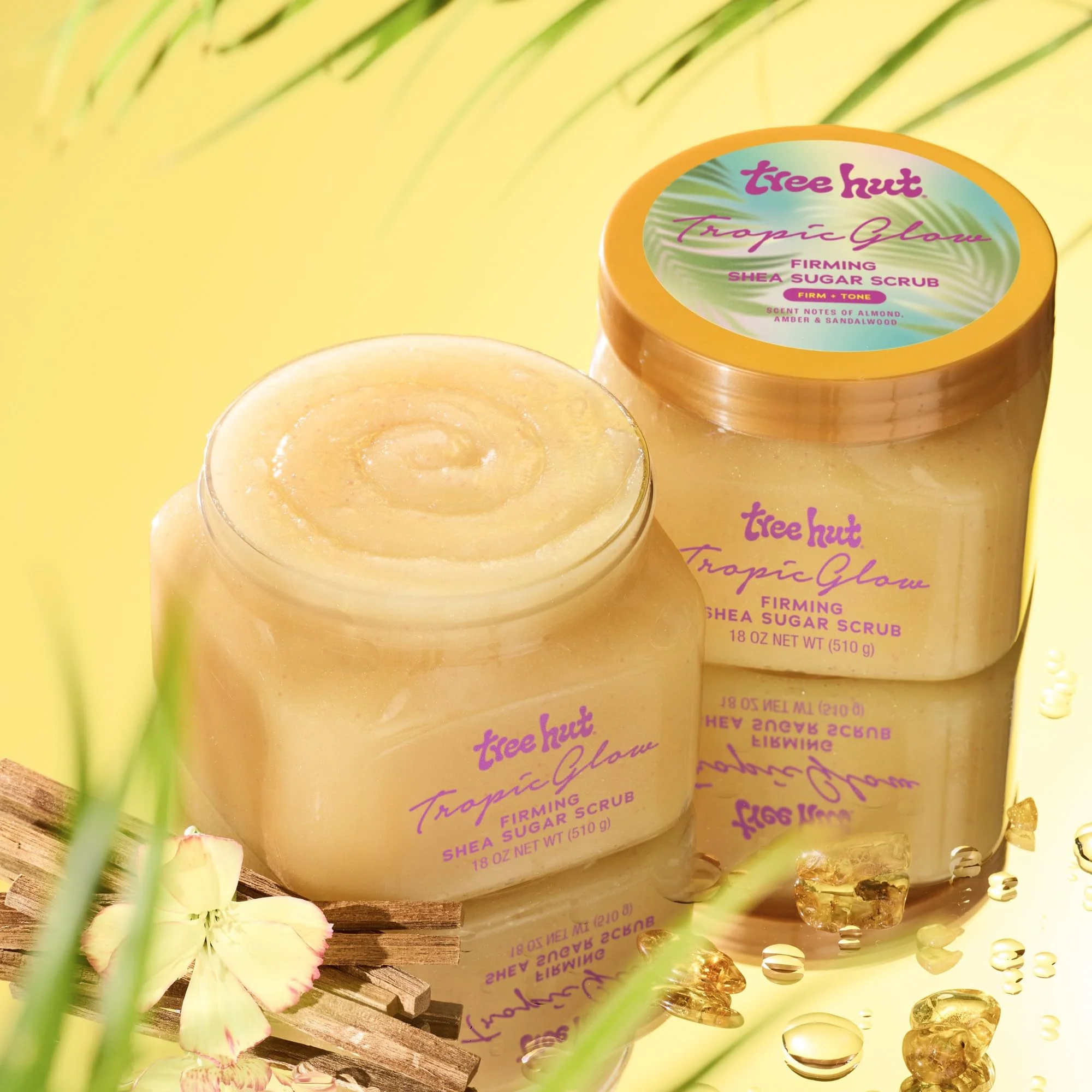 Tree Hut Tropic Glow Shea Sugar Scrub, Exfoliating & Hydrating Body Scrub with Shea Butter, Radiant Glow, Warm Scent, 18 oz - Image 6