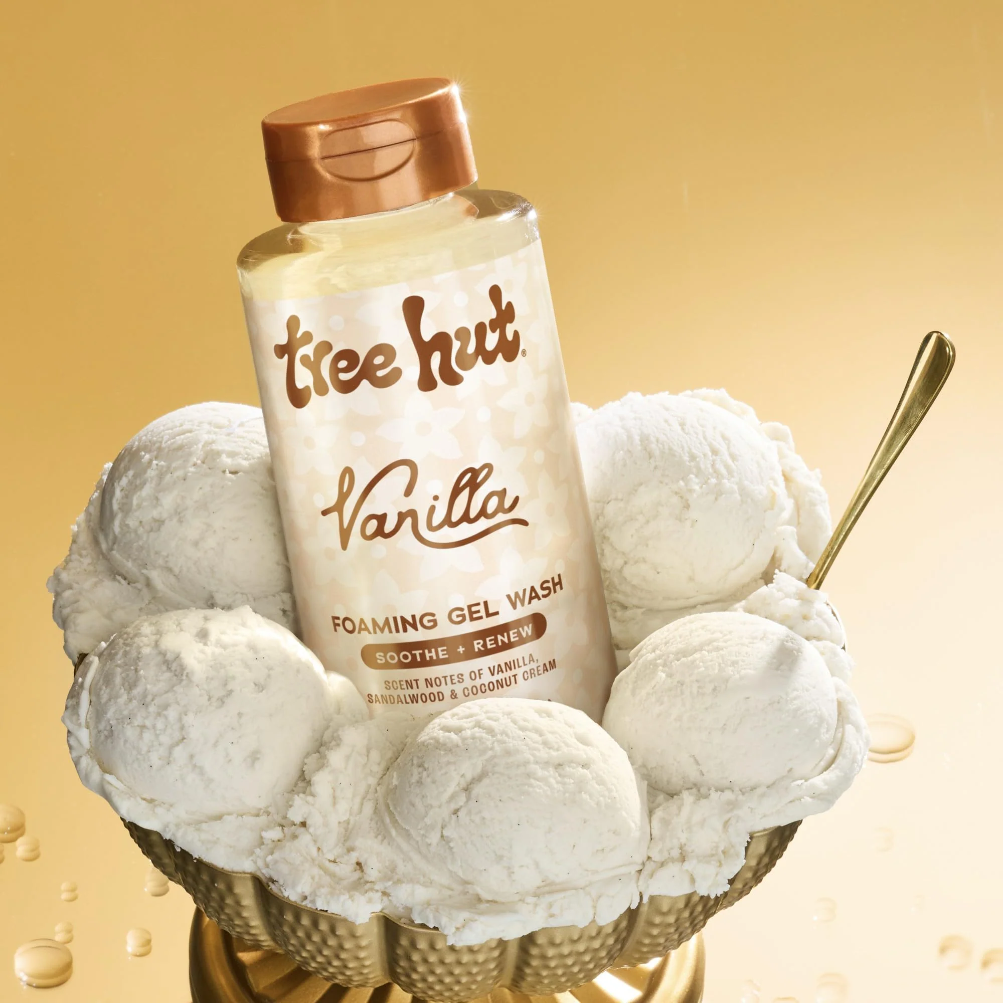 Tree Hut Vanilla Foaming Gel Wash, Moisturizing & Hydrating Body Wash with Shea Butter, Gently Cleanses for Soft, Fresh & Radiant Skin, 18 fl oz - Image 6