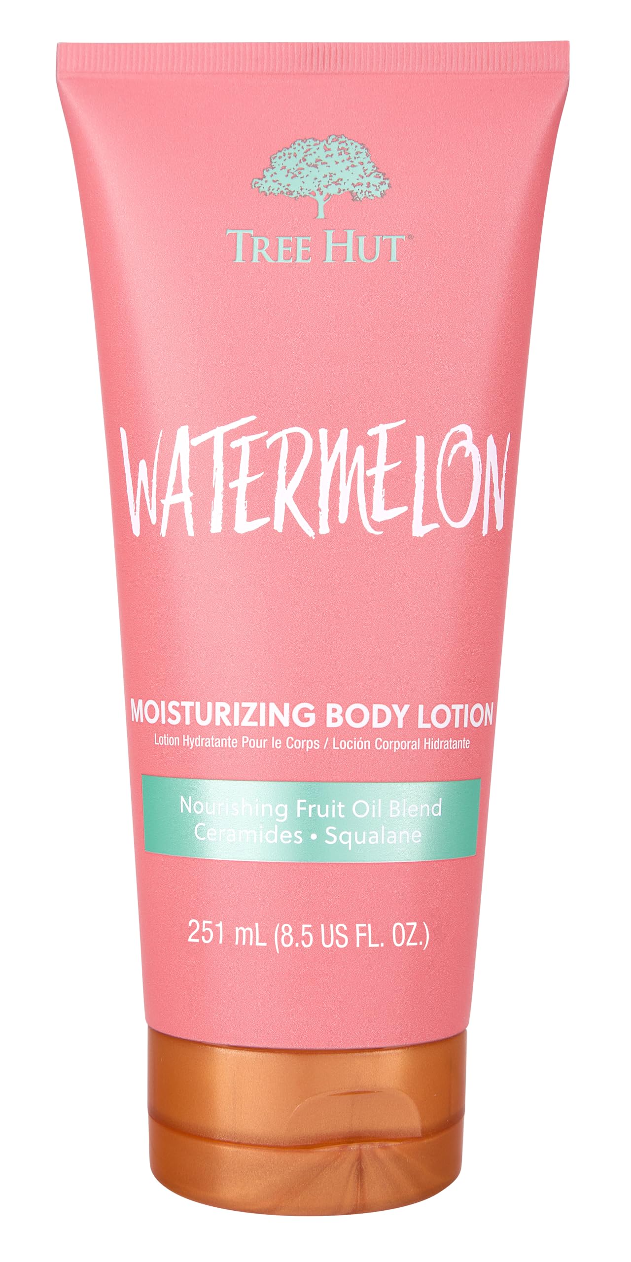 Tree Hut Watermelon Moisturizing Body Lotion, Ceramide and Squalene Formula Helps Protect Skin, Long-lasting Hydration Leaves Skin Feeling Soft & Moisturized, 8.5 Fl Oz.