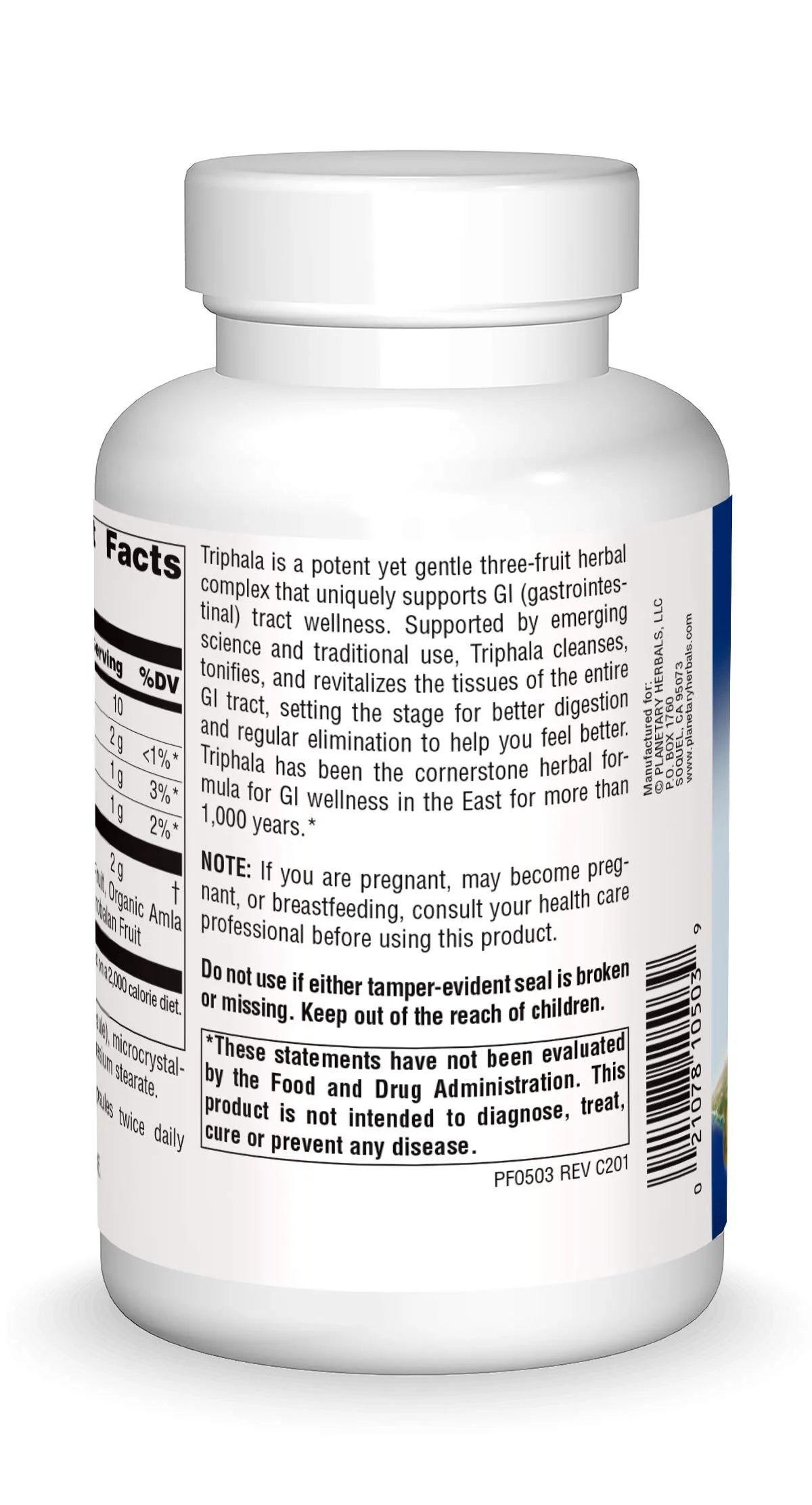 Triphala Internal Cleanser 500 mg Planetary Herbals 180 Caps - Image 4