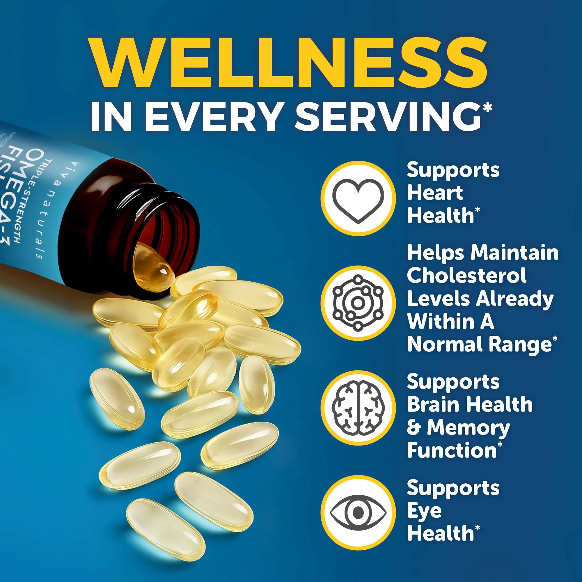 Triple Strength Omega 3 Fish Oil Supplement for Men and Women – 2500 mg High-Potency, Easy-to-Absorb Re-esterified Triglyceride Form, Pescatarian-Friendly DPA EPA DHA Omega 3 Supplement, 180 Softgels - Image 8