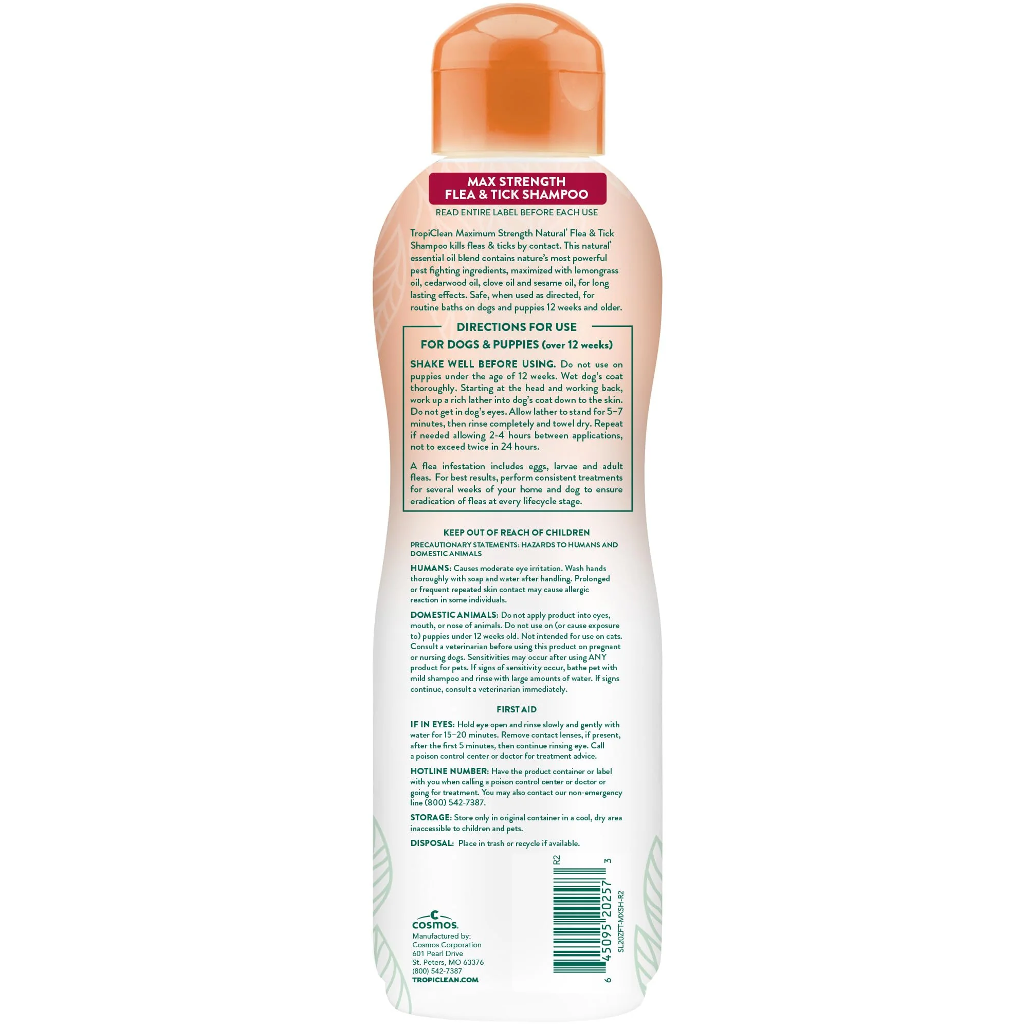 TropiClean Max Strength Flea and Tick Shampoo Treatment for Dogs, Powerful & Natural Defense, Prevention for Large & Small Dogs, Made in USA, 20oz - Image 8