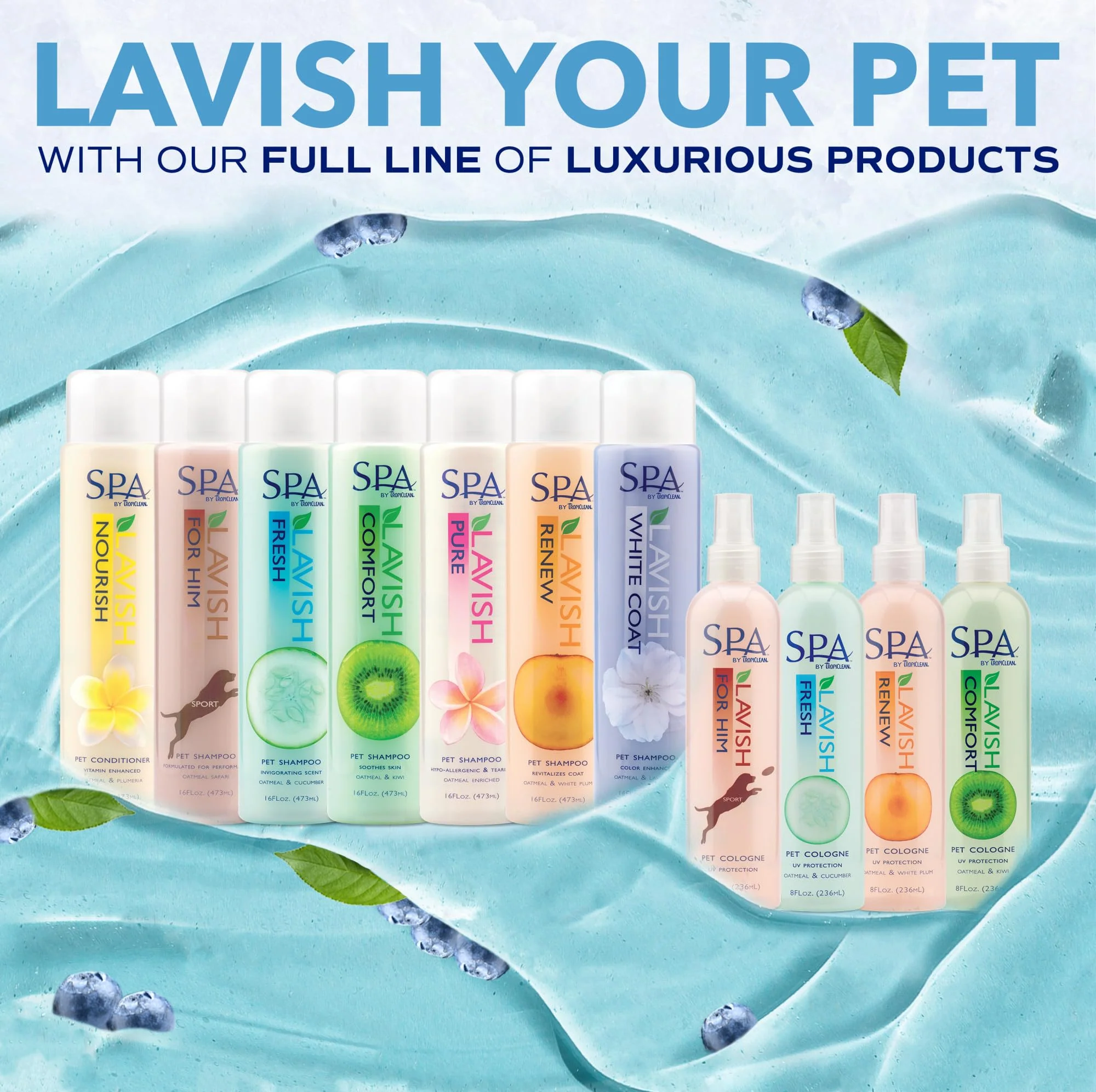 TropiClean SPA Tear Stain Remover for Dogs | Blueberry Facial Shampoo | Odor Eliminator | Tearless | Whitening and Brightening | Made in USA | 8oz. - Image 2