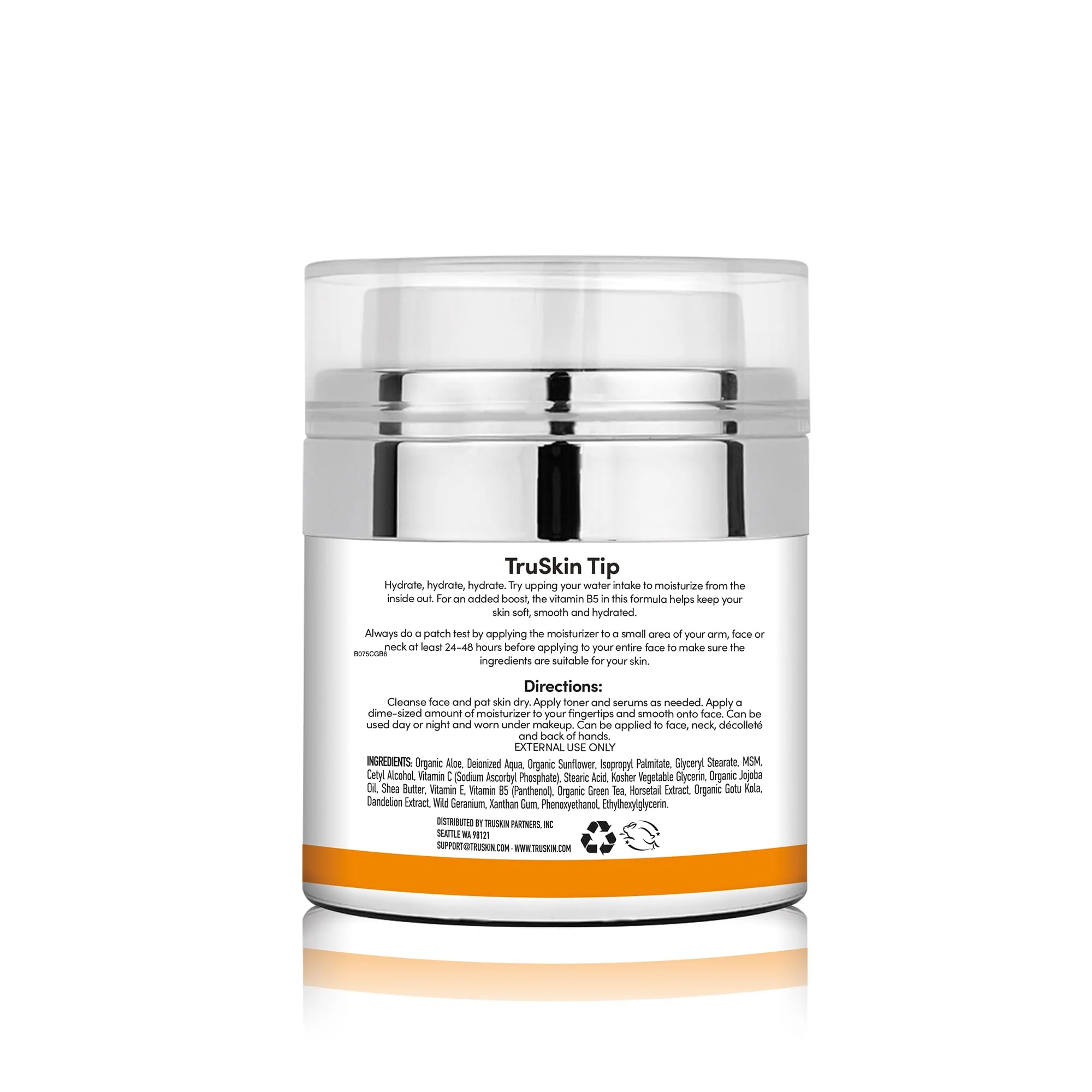TruSkin Vitamin C Moisturizer Face Cream – Brightening, Anti Aging, Hydrating, Skin Wrinkle Cream – Vitamin B5, Vitamin E, Jojoba Oil, Aloe Vera & Green Tea, 1.7 Fl Oz - Image 2
