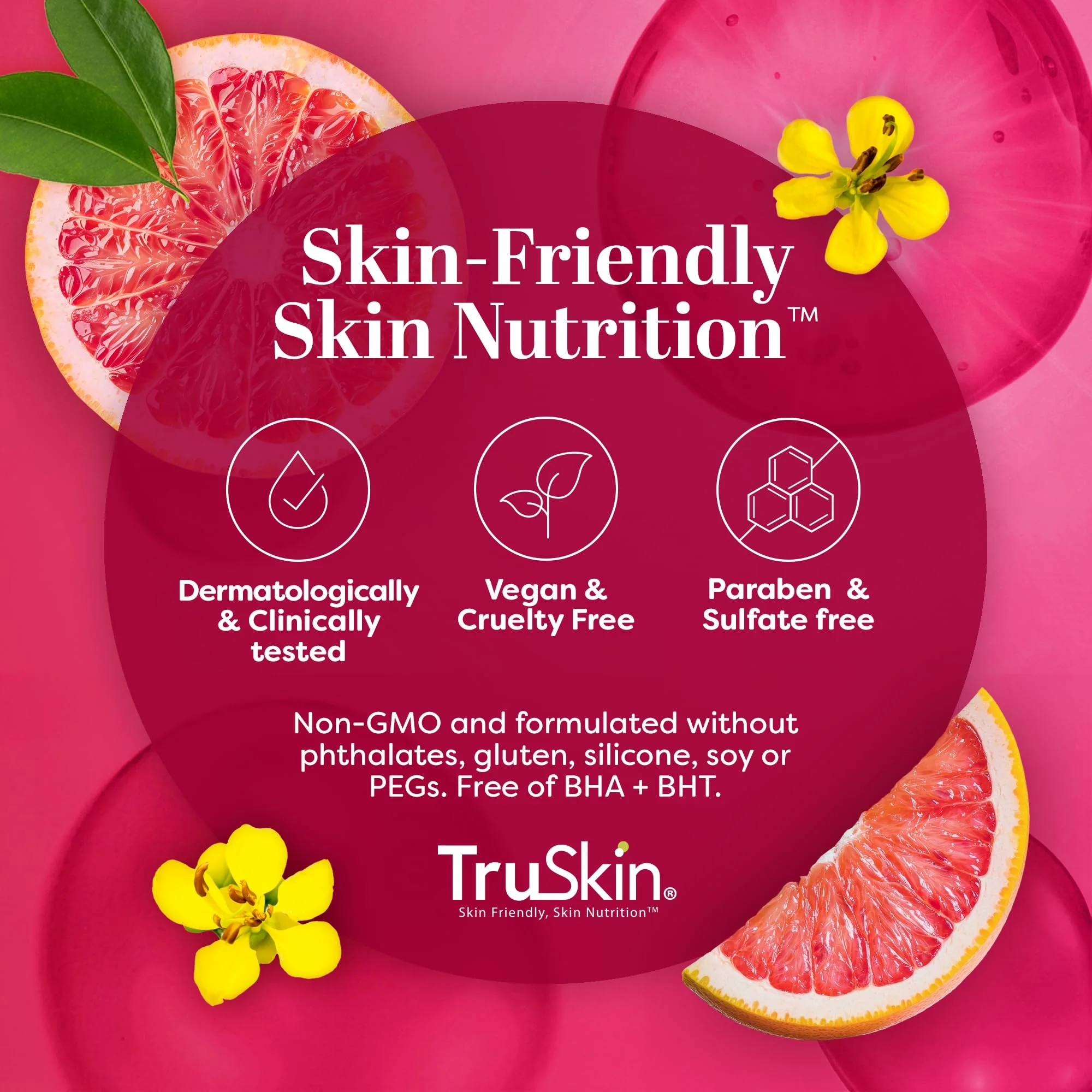 TruSkin Vitamin C Super Serum for Face - Five Skin Benefits in One Serum with Vitamin C, Retinol, Niacinamide, Hyaluronic Acid & Squalane - Brighten, Firm & Smooth the Look of Skin, 2 Fl Oz - Image 2