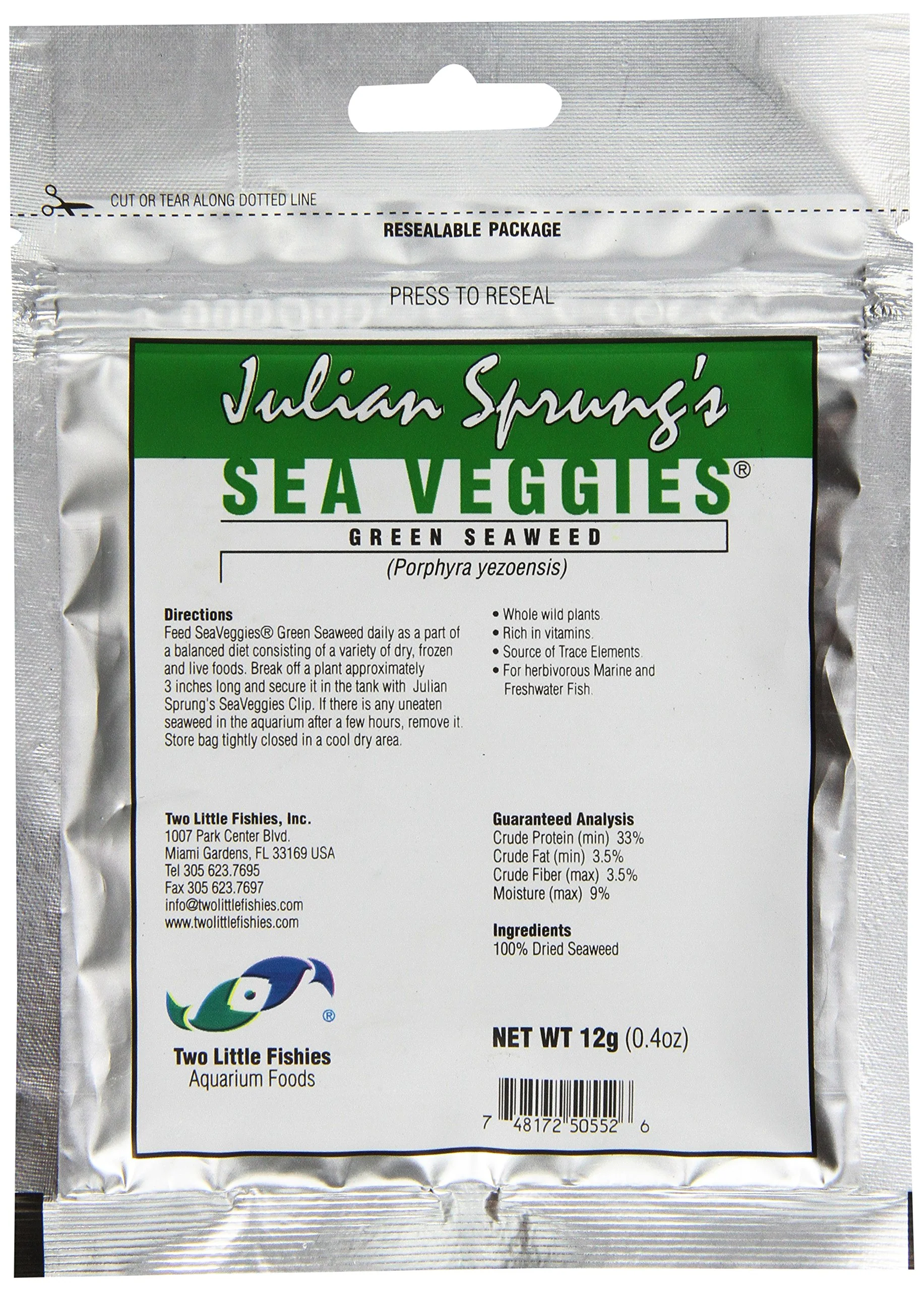 Two Little Fishies Atlsvgs2 Sea Veg-Green Seaweed, 0.4 oz - Image 5