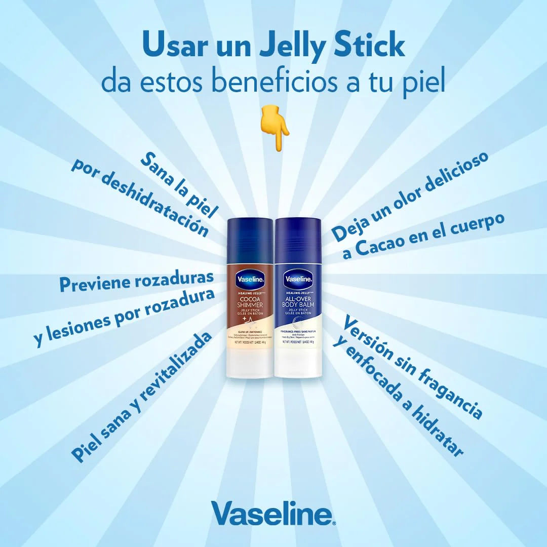 Unilever Vaseline Cocoa Shimmer Jelly Stick GLOW UP Body Luminizer For Dewy Radiant Skin 1.4 oz - 3 Count - Image 3