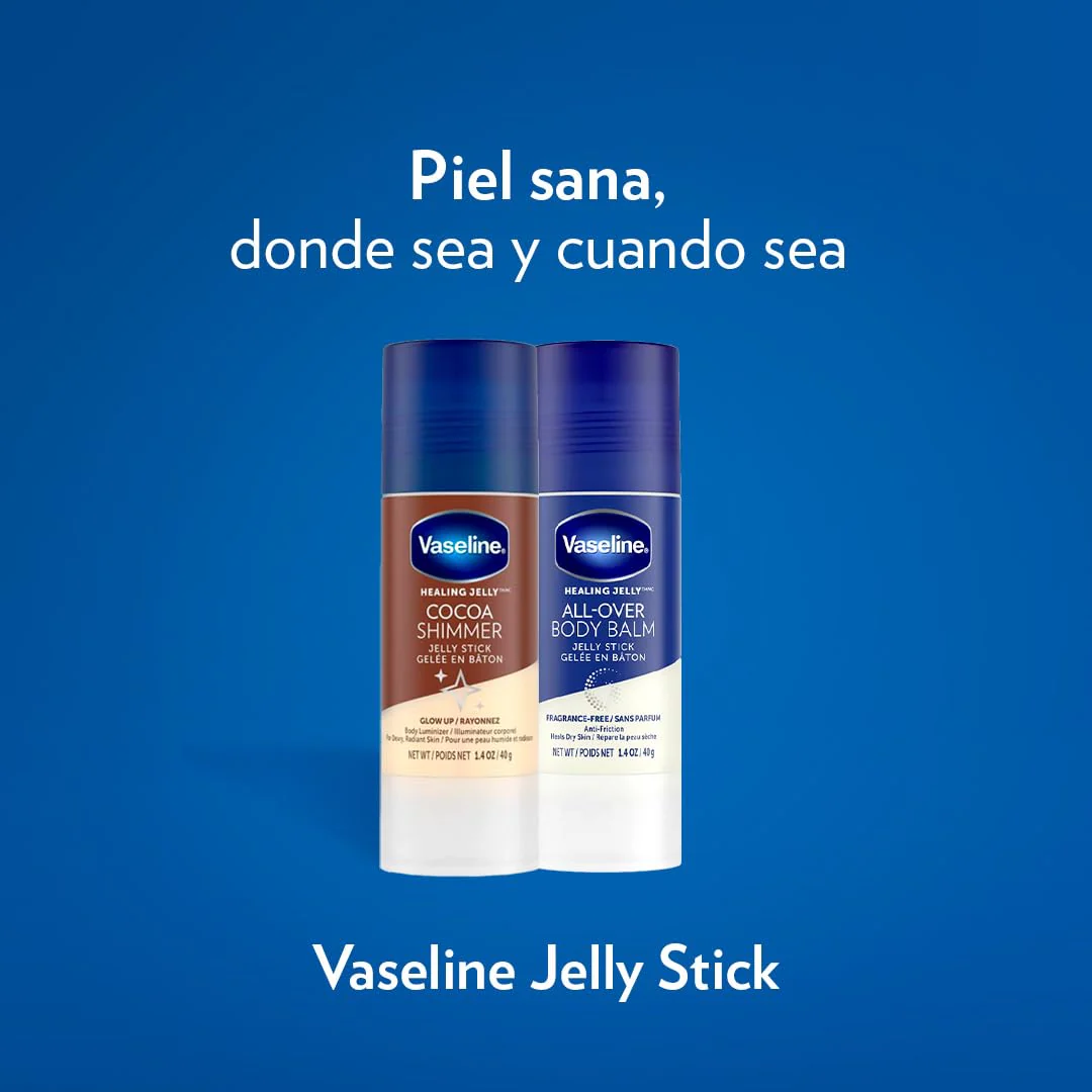 Unilever Vaseline Cocoa Shimmer Jelly Stick GLOW UP Body Luminizer For Dewy Radiant Skin 1.4 oz - 3 Count - Image 4