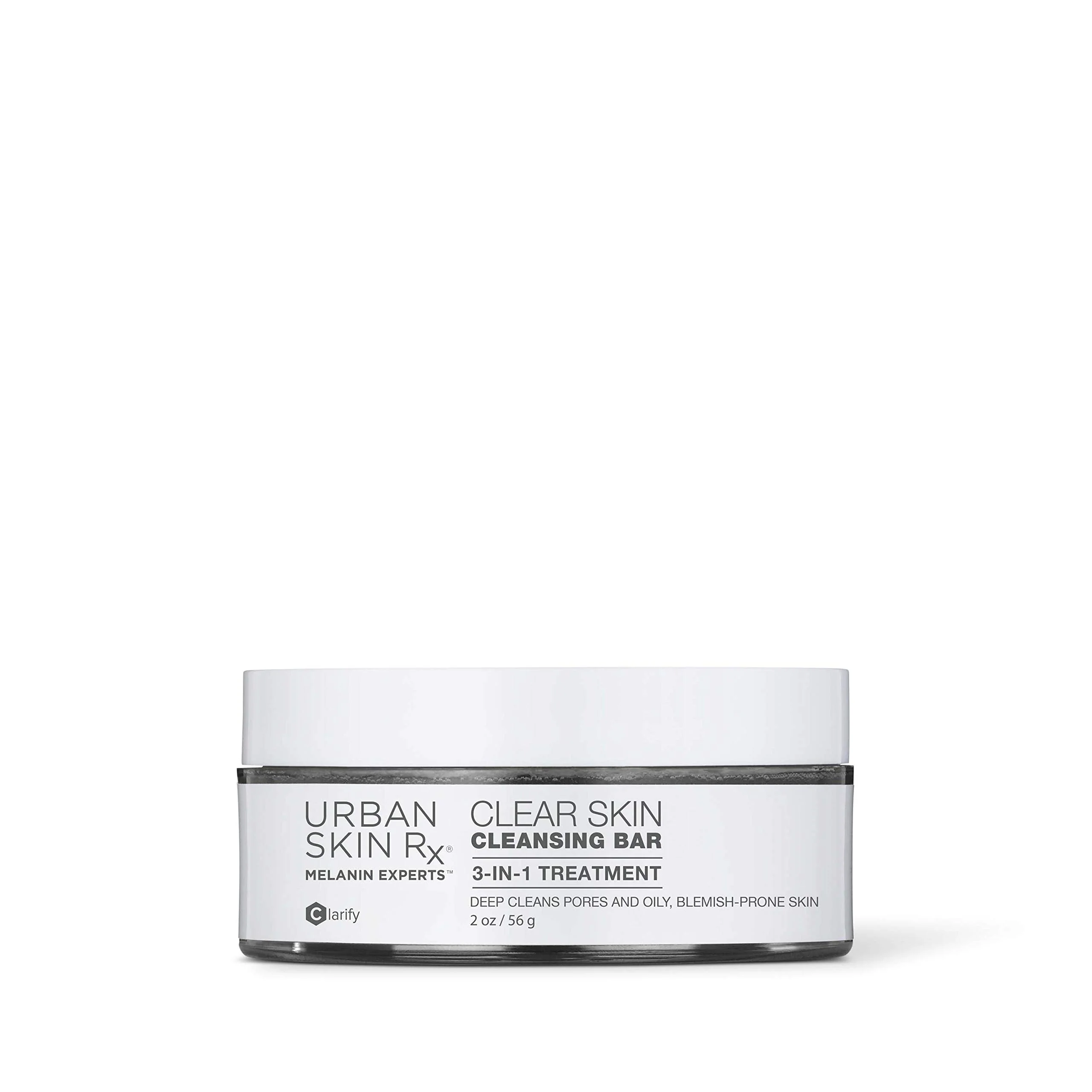 Urban Skin Rx® Clear Skin 3-in-1 Daily Treatment Cleansing Bar, Exfoliator + Clarifying Mask, Reduces Excess Oil, Clears Clogged Pores, Improves Appearance of Blemishes & Prevents Breakouts, 2.0 Oz