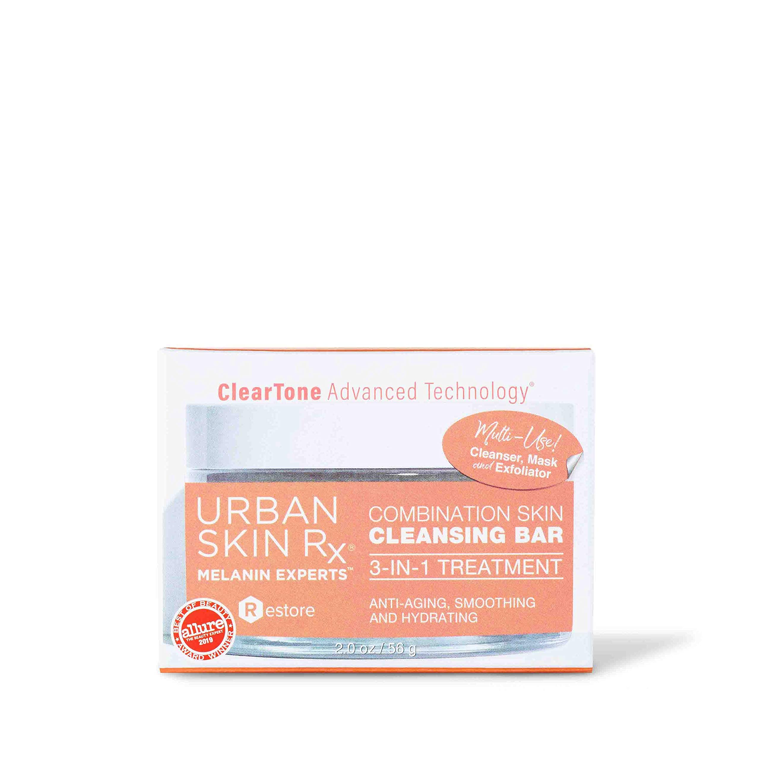Urban Skin Rx® Combination Skin 3-In-1 Daily Treatment Cleansing Bar, Exfoliator + Rejuvenating Mask, Hydrates & Helps Diminish the Appearance of Dullness, Dark Marks, Fine Lines & Wrinkles, 2.0 Oz - Image 4