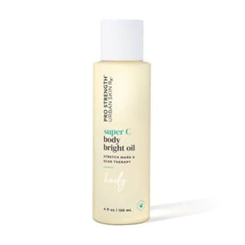 Urban Skin Rx® Pro Strength Super C Hydrating Body Bright Oil, Brightens, Nourishes & Rejuvenates for Smooth, Glowing Skin, Improves Appearance of Scars, Aging, Discoloration & Stretch Marks, 4 Fl Oz
