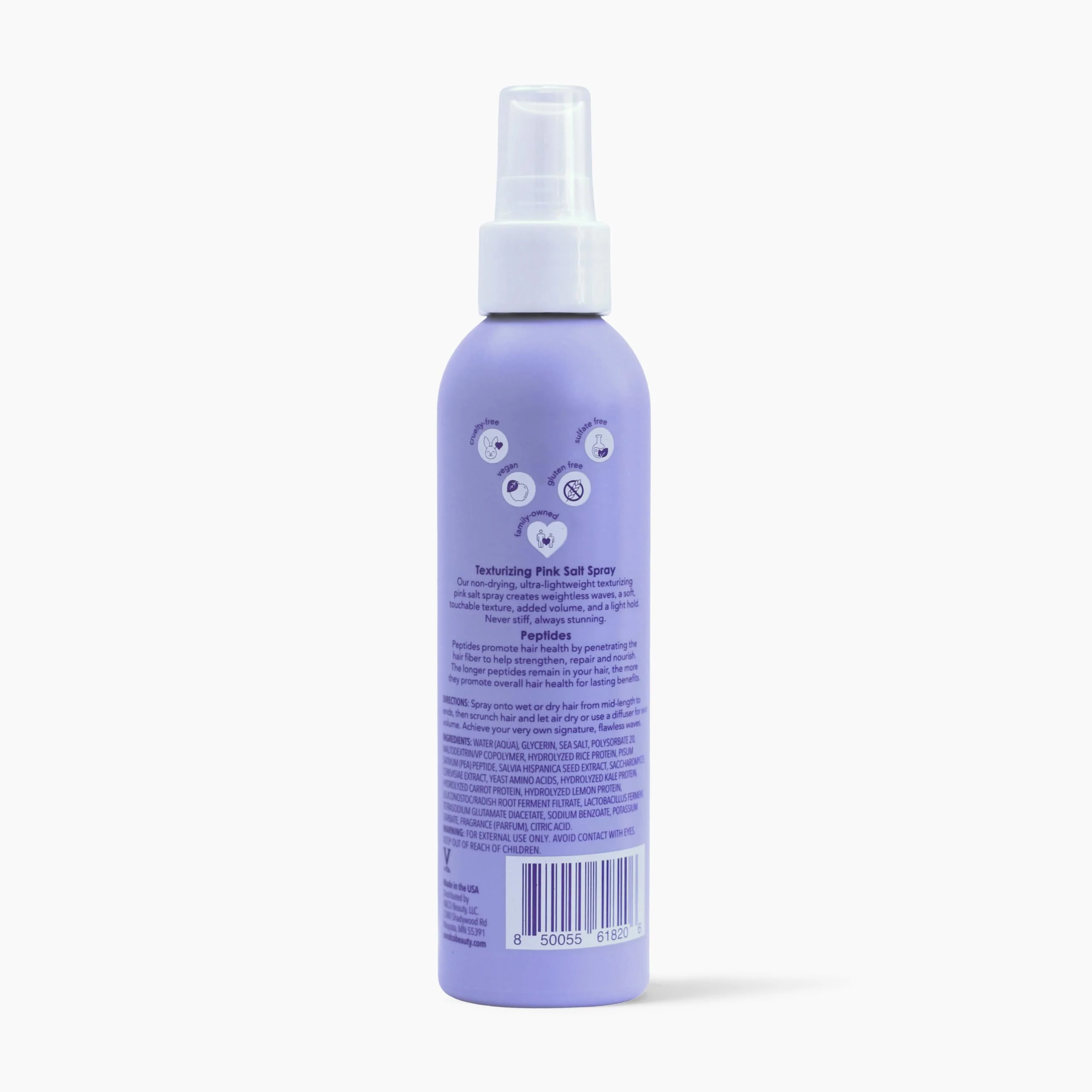 V&Co. Wave Babe Texturizing Pink Salt Spray – Beach Wave Spray for Wavy Hair with Himalayan Pink Salt & Peptides – Lightweight Texturizing & Volumizing Mist for Soft, Touchable Texture – 6 oz - Image 2