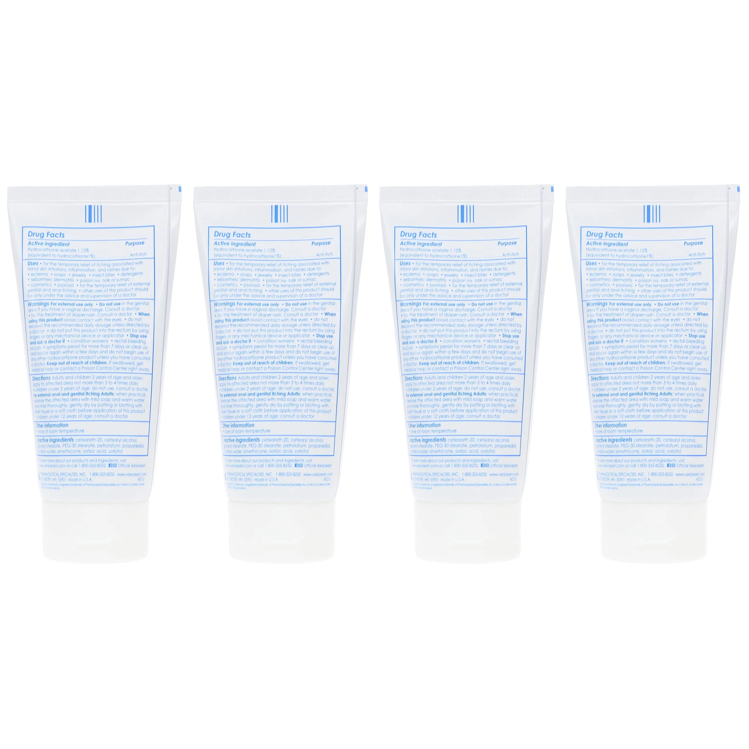 Vanicream HC 1% Hydrocortisone Anti-Itch Cream - 2 oz, Pack of 4 - Image 6
