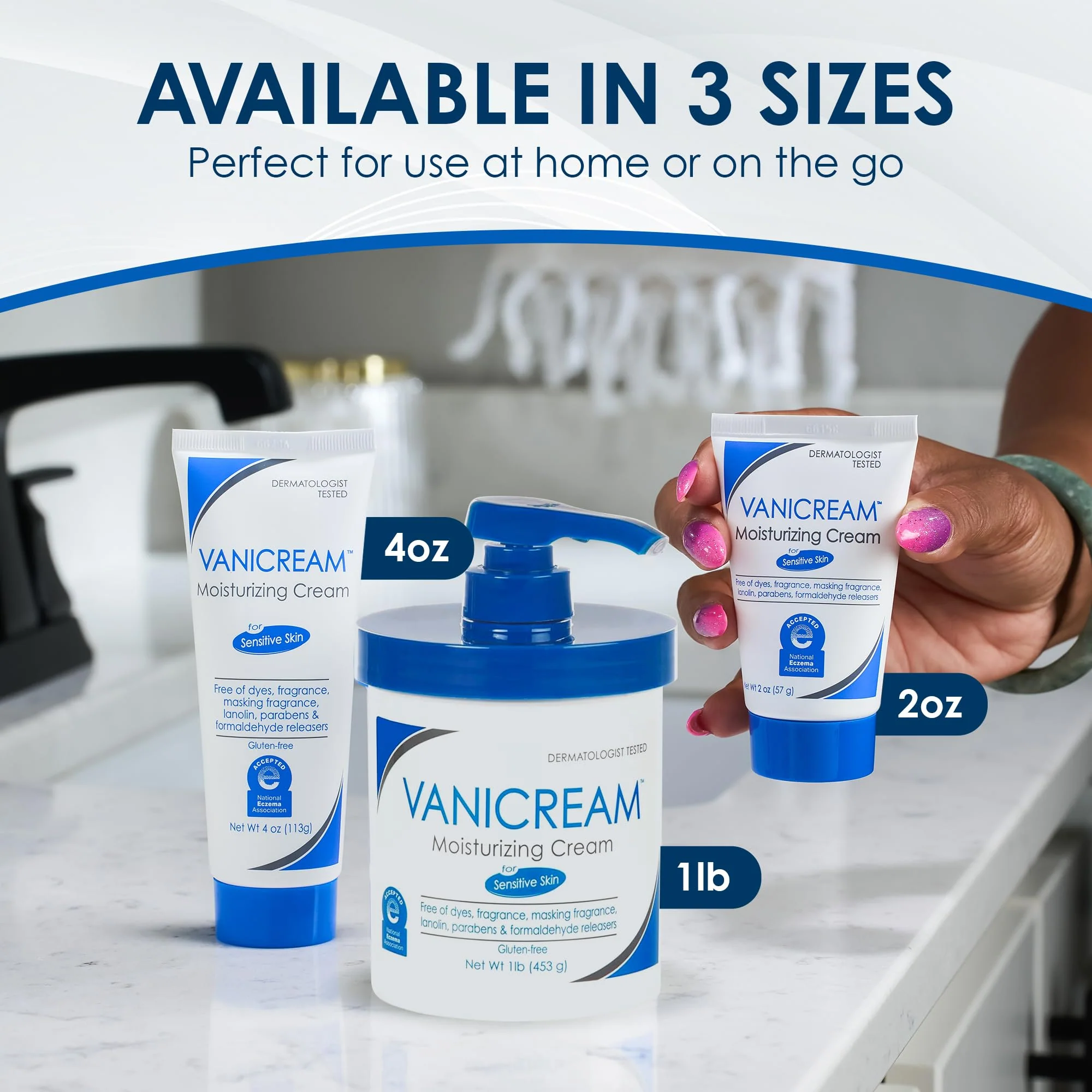 Vanicream Moisturizing Skin Cream with Pump Dispenser - 16 fl oz (1 lb) - Moisturizer Formulated Without Common Irritants for Those with Sensitive Skin - Image 6