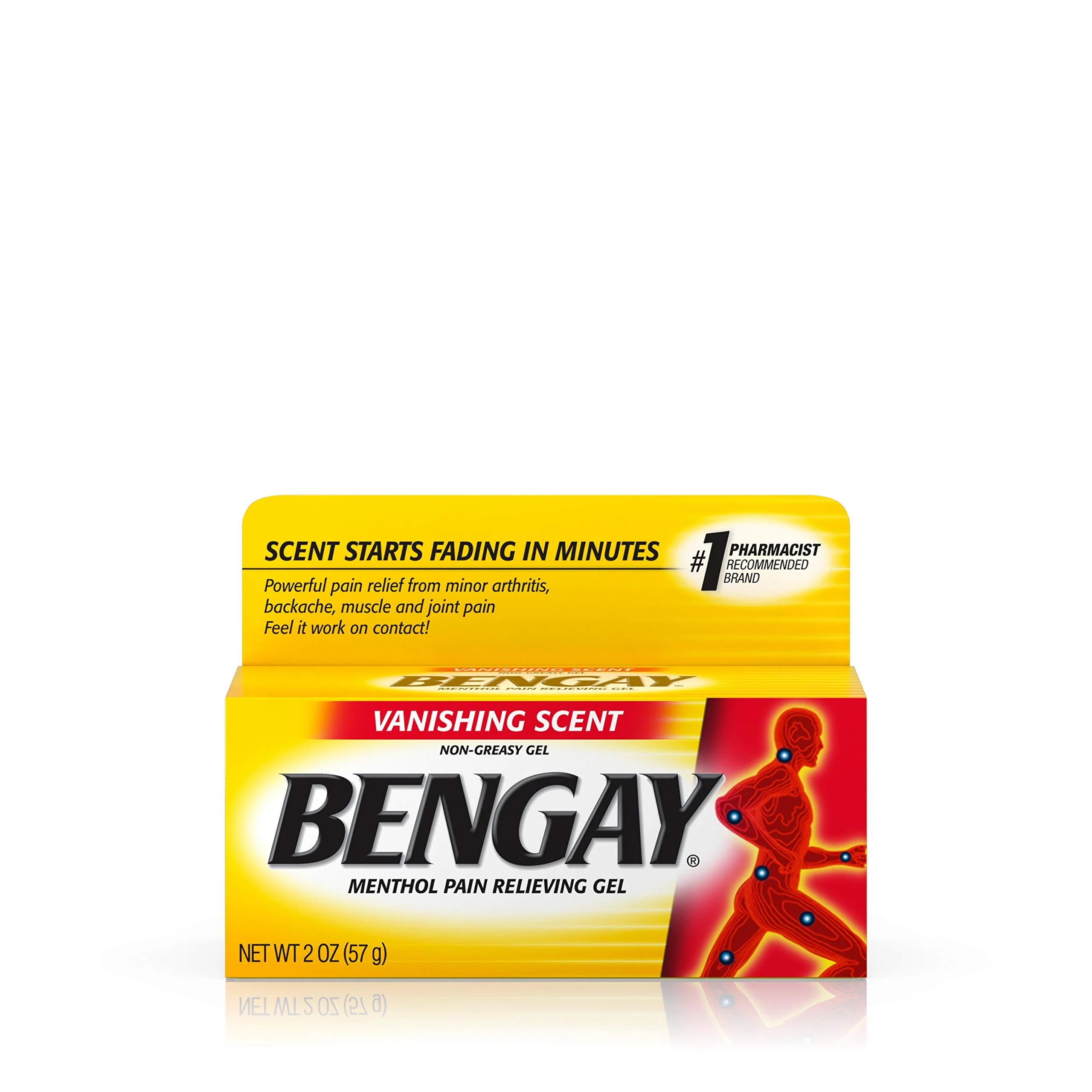 Vanishing Scent Bengay Relief Gel, Non-Greasy Topical Reliever with Cooling Menthol, 2 oz - Image 12