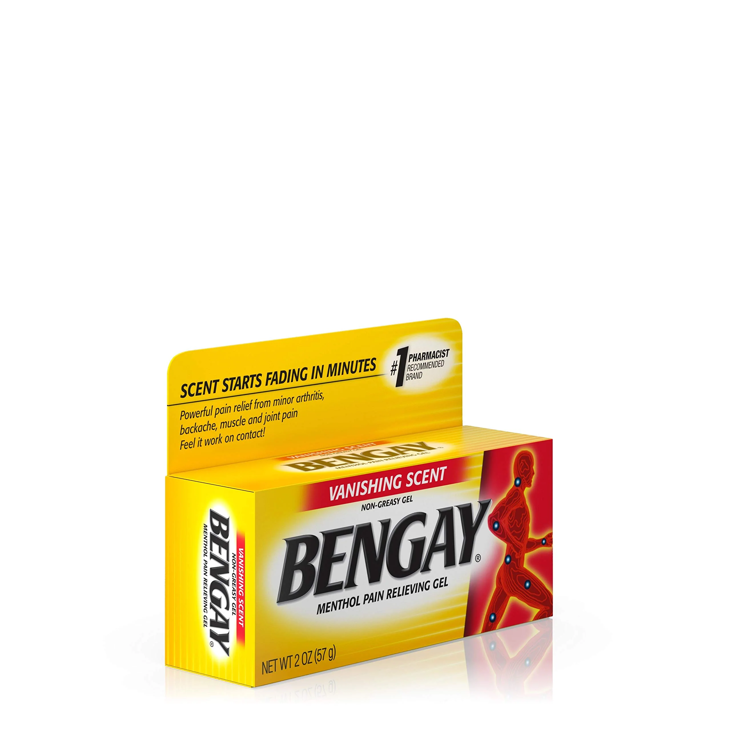 Vanishing Scent Bengay Relief Gel, Non-Greasy Topical Reliever with Cooling Menthol, 2 oz - Image 8