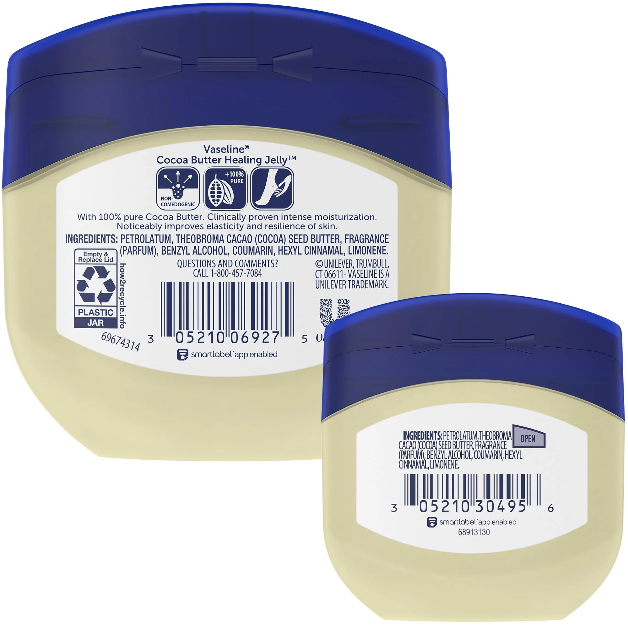 Vaseline Cocoa Butter Healing Jelly Variety Pack, 2 Sizes (7.5 Oz & 1.75 Oz) – Rich Moisturizing Ointment, Protectant & Moisturizer for Dry Skin - Image 8