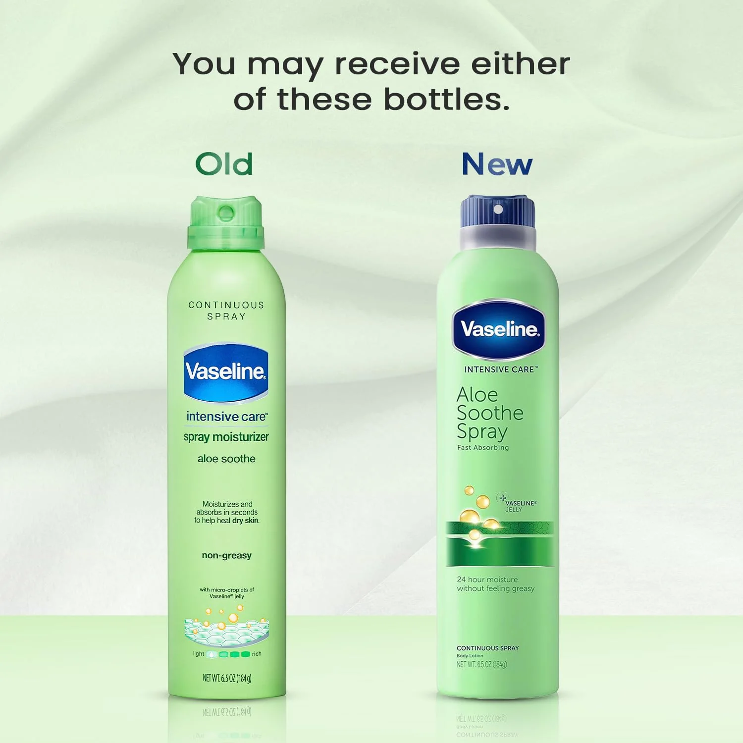 Vaseline Cocoa Radiant+ Aloe Soothe Spray Variety 2-Pack – Non-Greasy, Fast-Absorbing All-Over Moisturizer for Dry Skin, 6.5 Oz Ea - Image 2