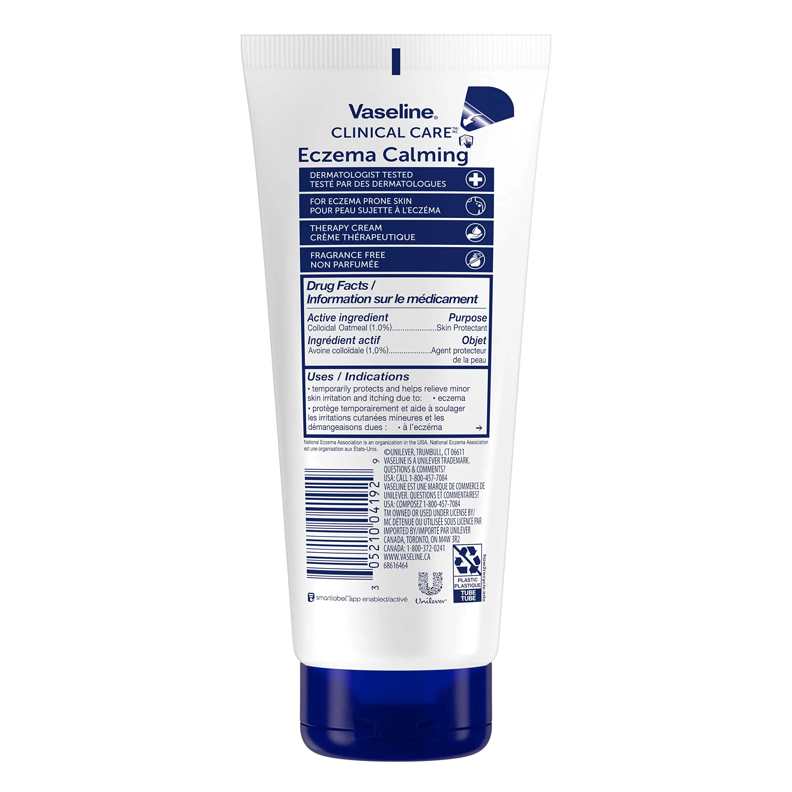 Vaseline Eczema Lotion, Calming Therapy Cream 2-Pack with Colloidal Oatmeal + Original Vaseline Lip Therapy for Dry Lips with Petroleum Jelly (3 Piece Set) - Image 7