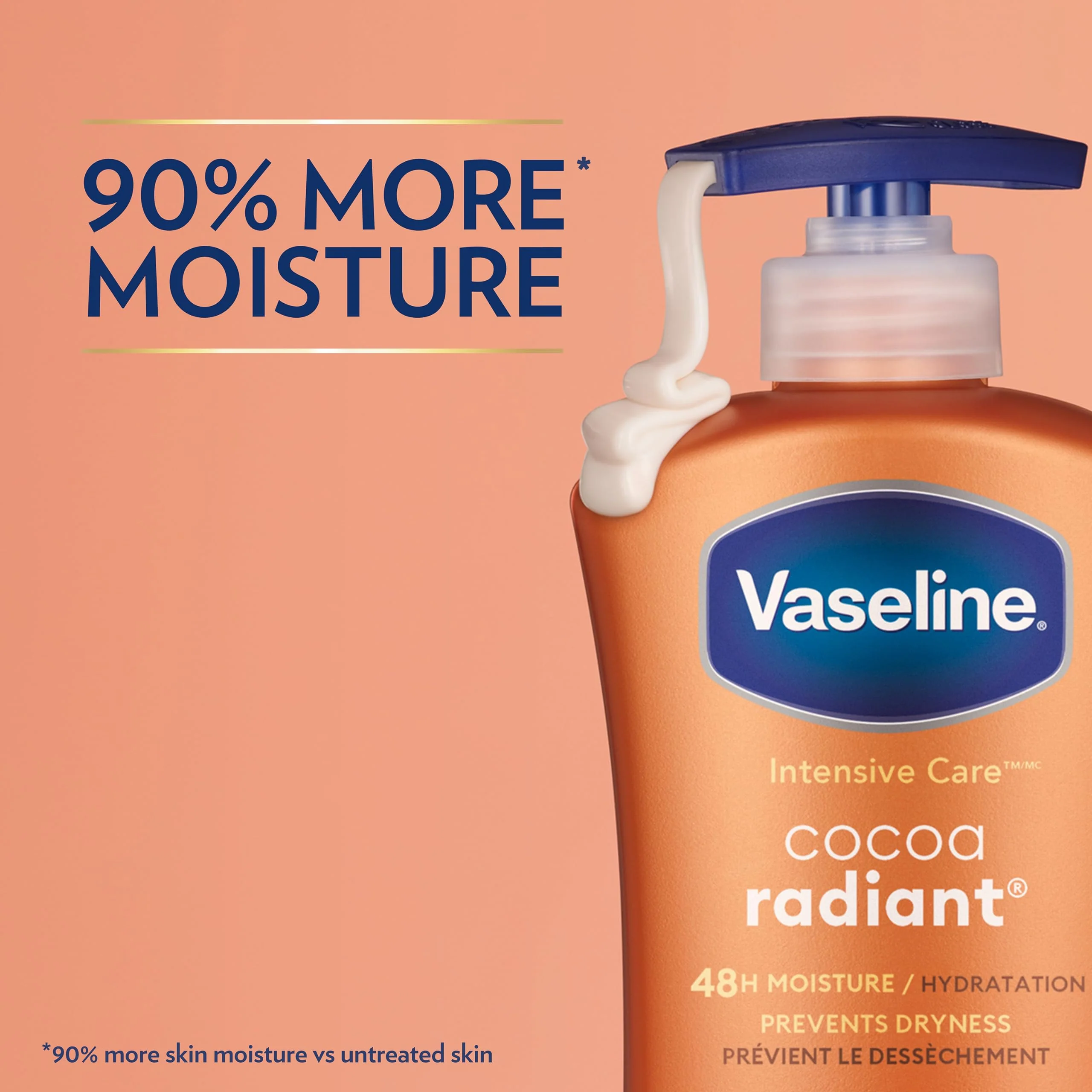 Vaseline Intensive Care Body Lotion Cocoa Radiant 4 Count for Dry Skin Lotion Made with Ultra-Hydrating Lipids and Pure Cocoa Butter for a Long-Lasting, Radiant Glow 20.3 Oz - Image 7