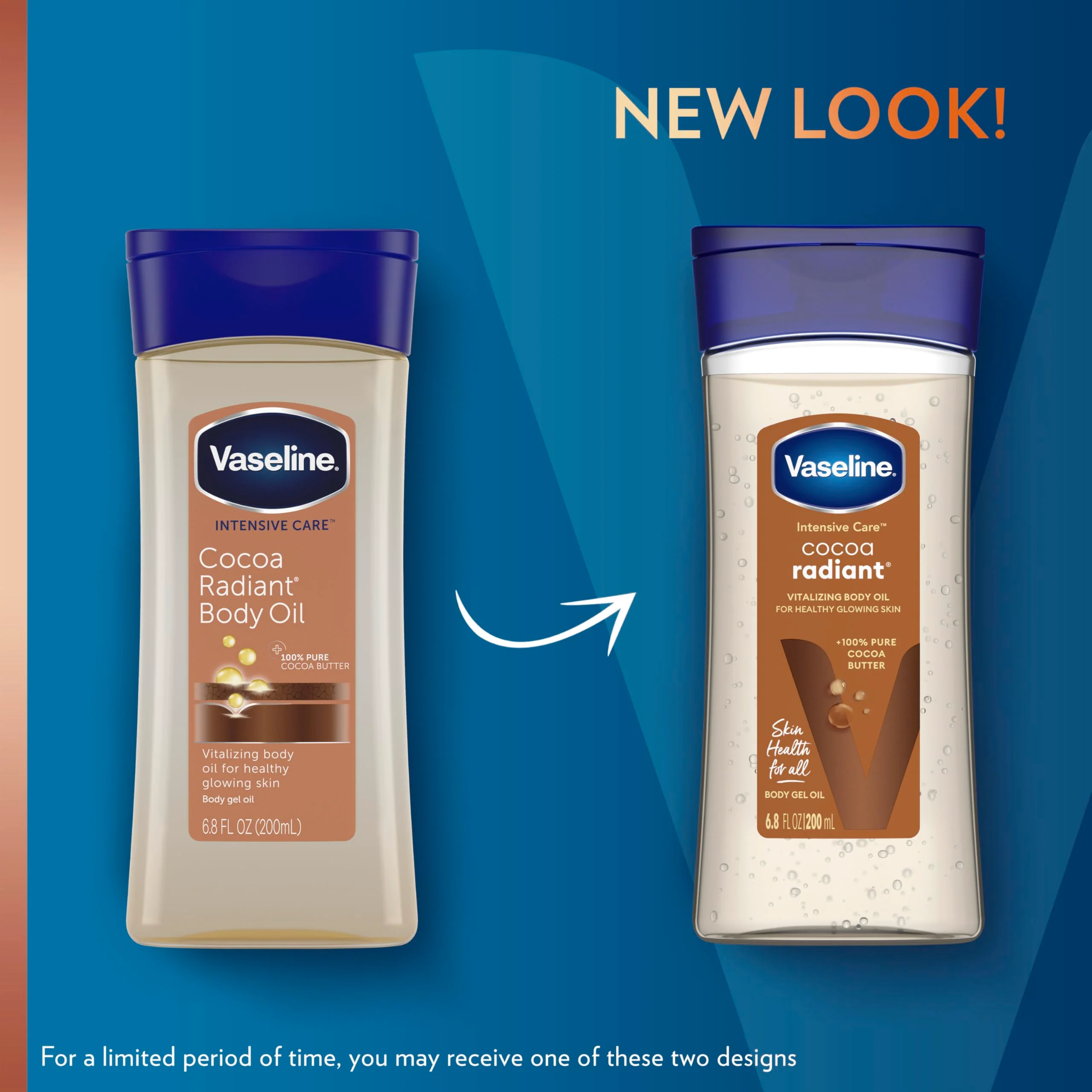 Vaseline Intensive Care Cocoa Radiant for Glowing Skin Body Gel Oil Made with Pure Cocoa Butter + Replenishing Oils 6.8 oz - Image 6