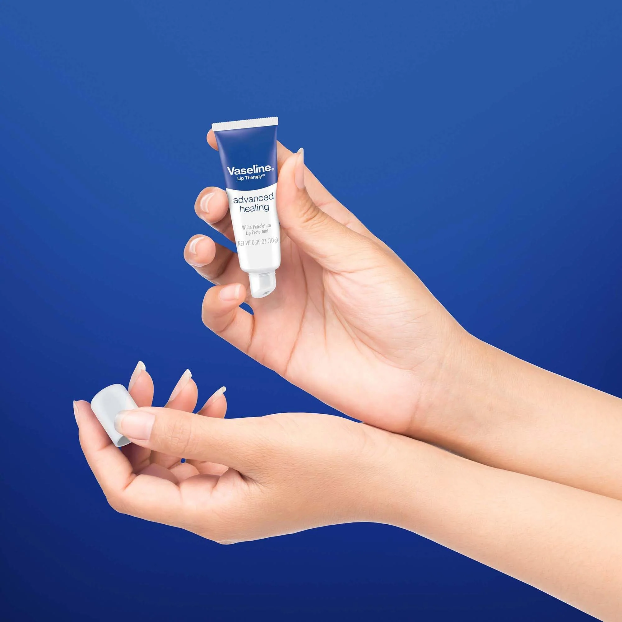 Vaseline Lip Therapy Advanced Healing 3-Pack – White Petroleum Moisturizing Lip Balm for Extremely Dry Lips, 0.35 Oz Ea - Image 3