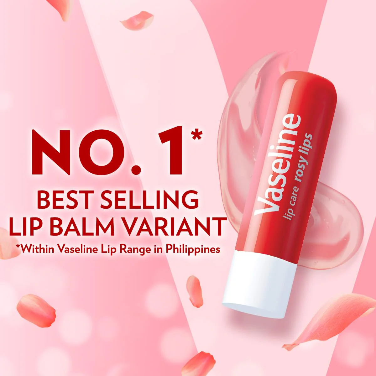 Vaseline Lip Therapy Care Rosy, Fast-Acting Nourishment, Ideal for Chapped, Dry, Cracked, or Damaged Lips, Lip Balm, 3-Pack of 2, 0.16 Oz Each, 6 Lip Balms - Image 2