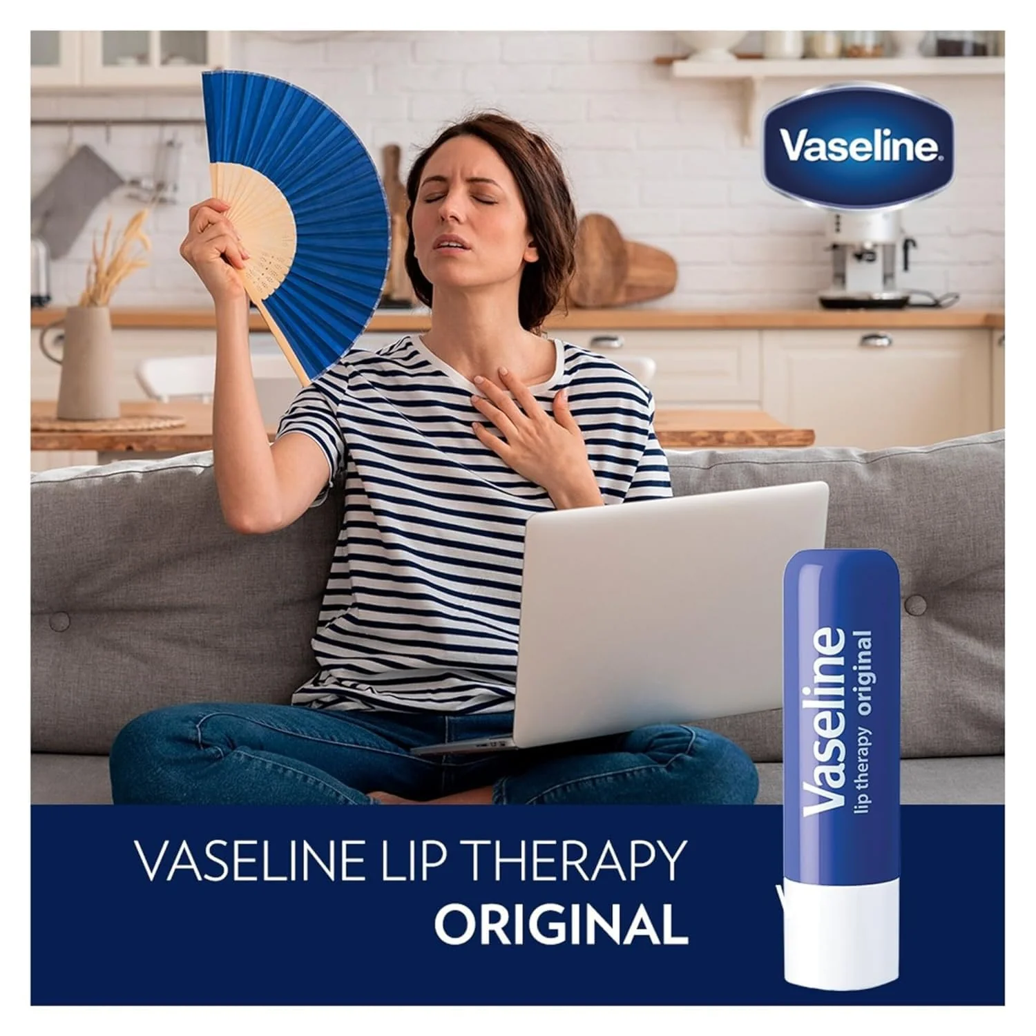 Vaseline Lip Therapy Original 8-Pack – Lip Moisturizer for Dry, Cracked Lips, 0.16 Oz Ea - Image 6