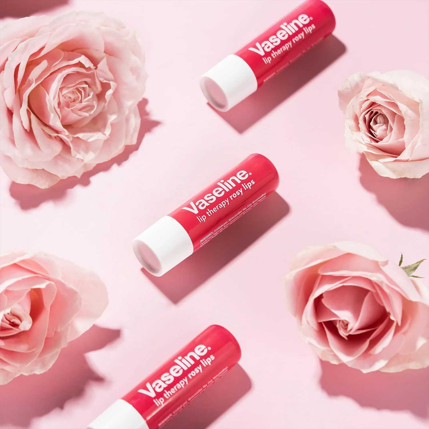 Vaseline Lip Therapy Rosy Lips 8-Pack – Moisturizing Lip Balm, Tinted, 0.16 Oz Ea - Image 3