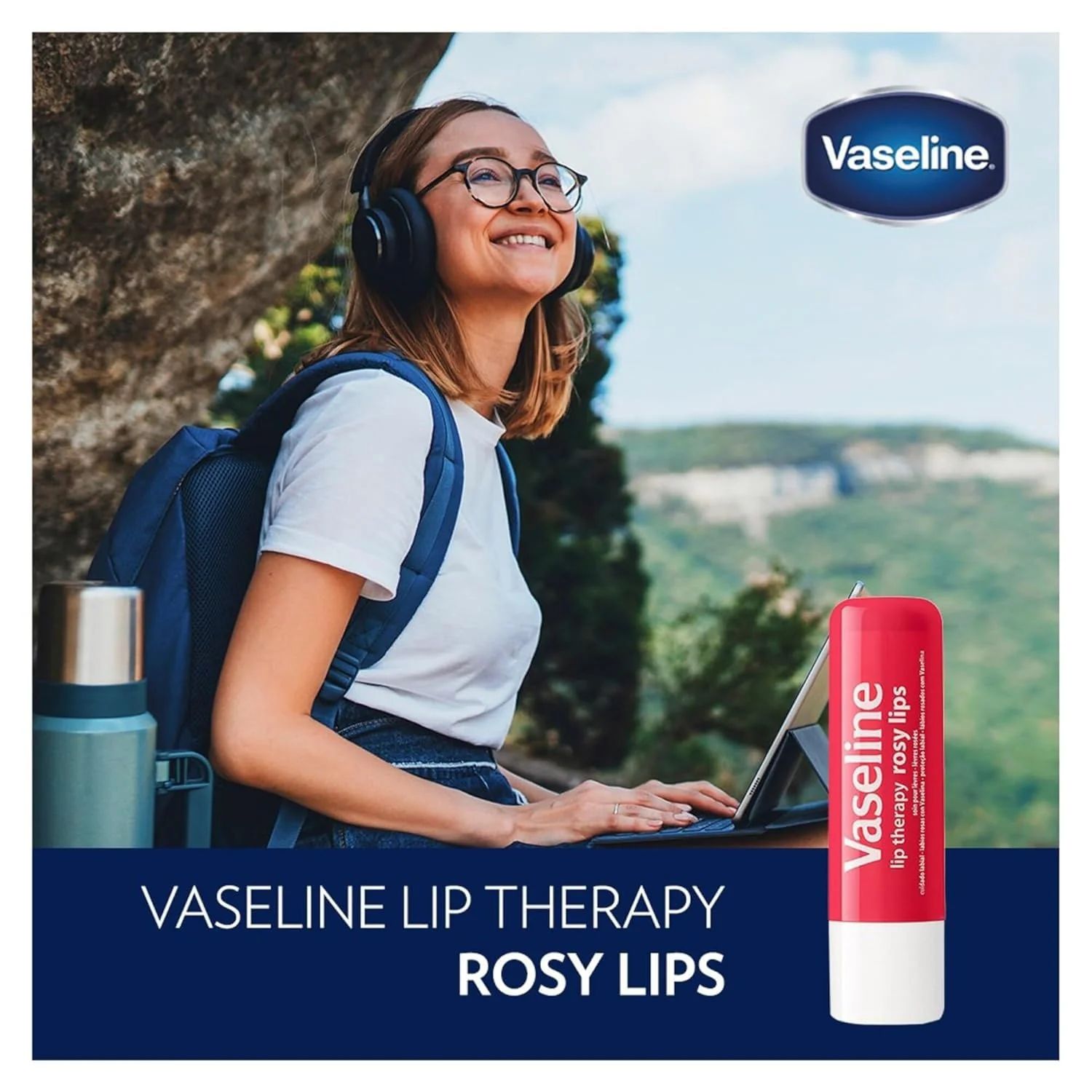 Vaseline Lip Therapy Rosy Lips 8-Pack – Moisturizing Lip Balm, Tinted, 0.16 Oz Ea - Image 6