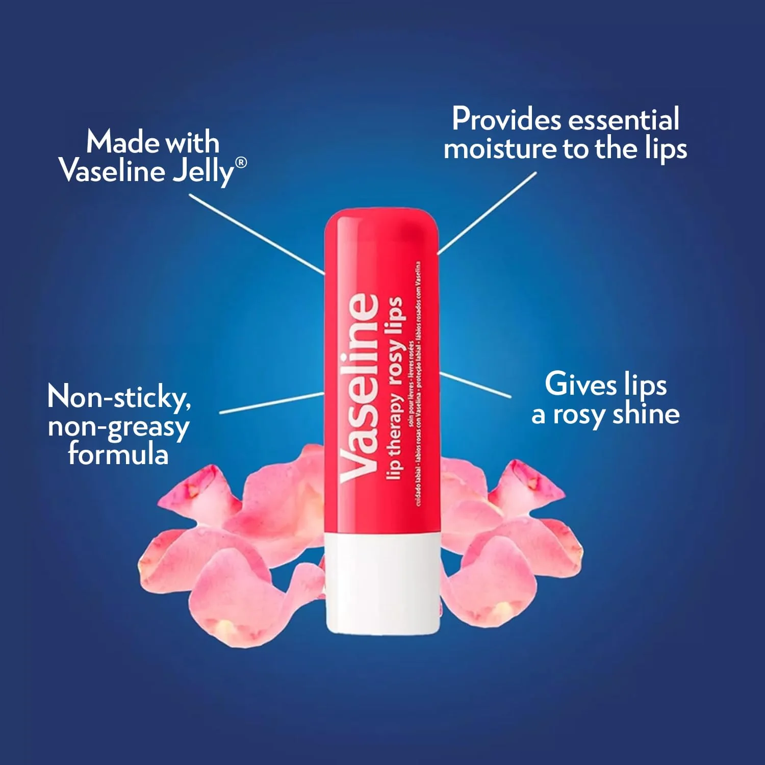 Vaseline Lip Therapy Rosy Lips 8-Pack – Moisturizing Lip Balm, Tinted, 0.16 Oz Ea - Image 7
