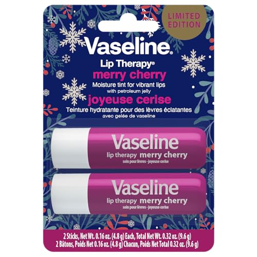 Vaseline Lip Therapy Stick Twin Pack – Merry Cherry Holiday Limited Edition (2-Pack) - Image 4
