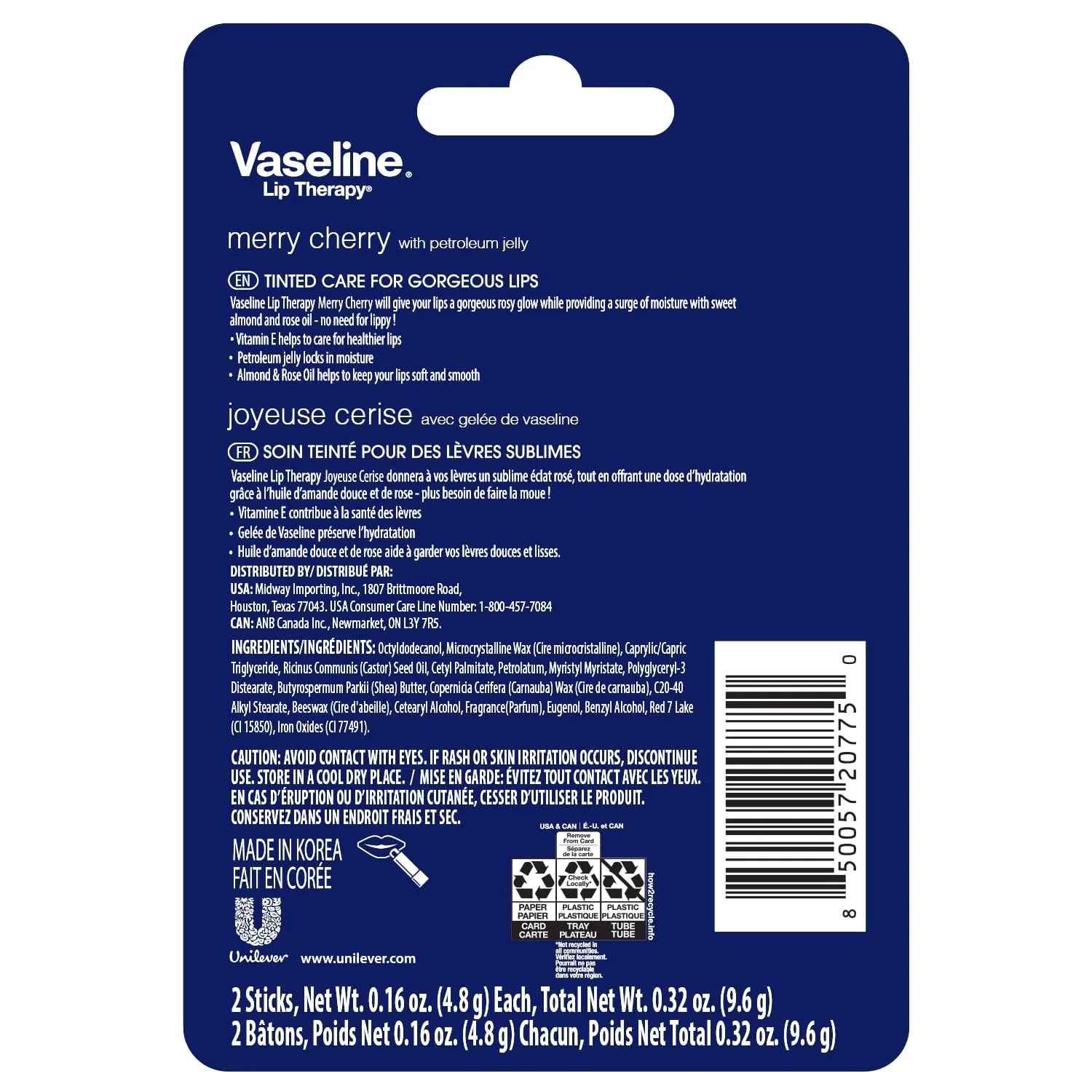 Vaseline Lip Therapy Stick Twin Pack – Merry Cherry Holiday Limited Edition (3-Pack) - Image 2