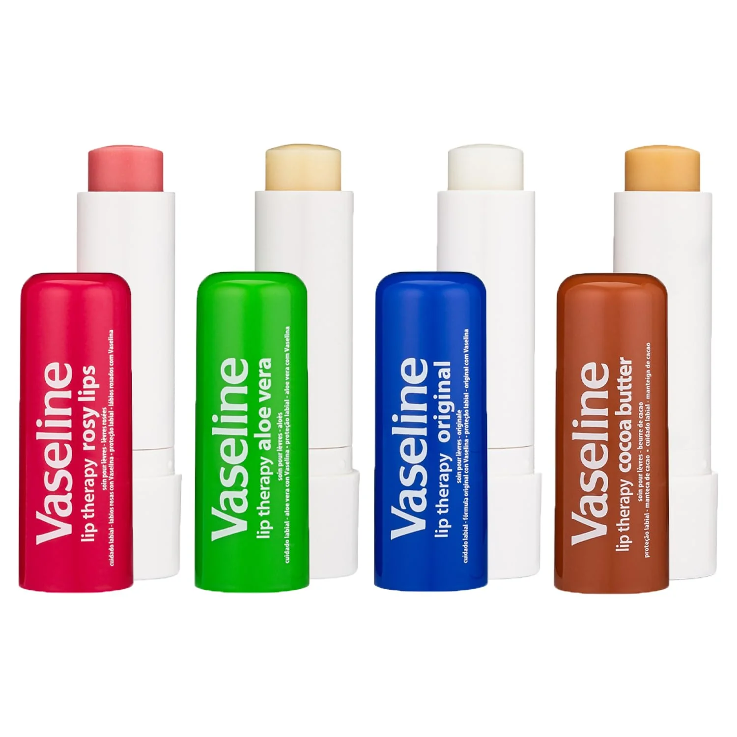 Vaseline Lip Therapy Variety 4-Pack, Moisturizing Lip Balm with Vitamin E, 0.16 Oz Ea - Image 8