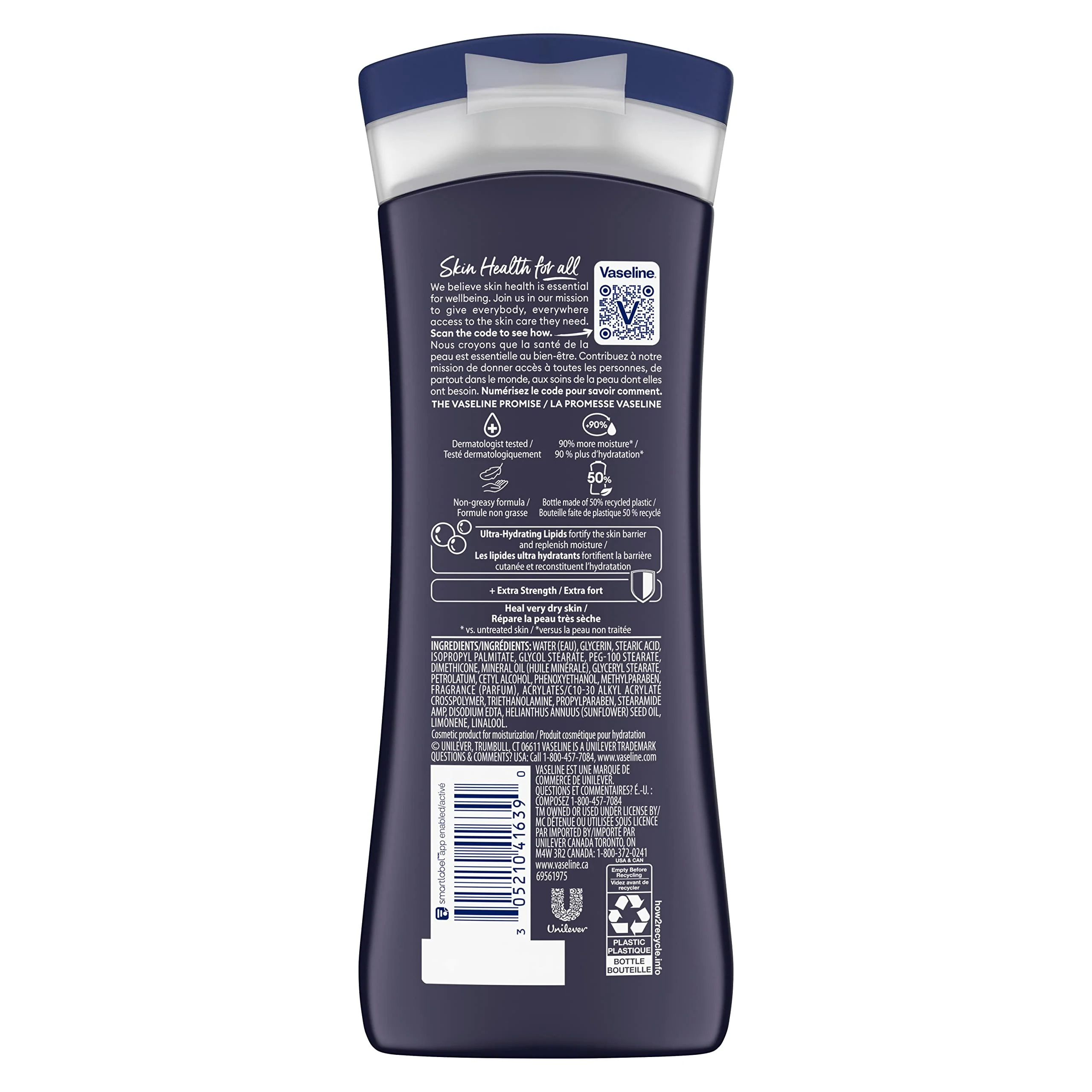 Vaseline Lotion for Men Extra Strength 3-in-1 for Face, Hands & Body + Original Lip Therapy for Dry Lips with Petroleum Jelly (3 Piece Set) - Image 8