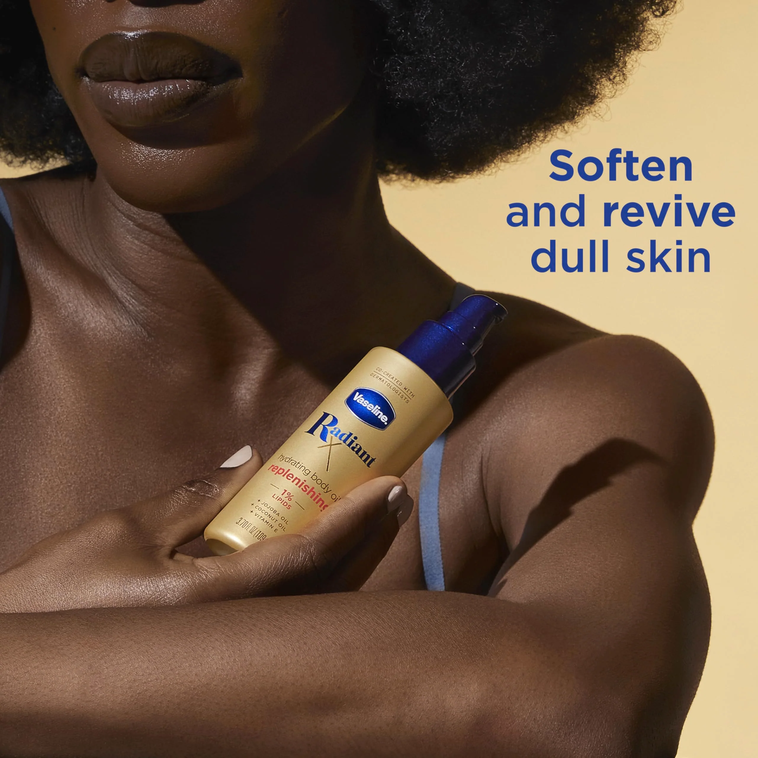 Vaseline Radiant X Replenishing and Hydrating Body Oil with 1% Lipids, Jojoba Oil, Coconut Oil, & Vitamin E 3.7 oz - Image 7