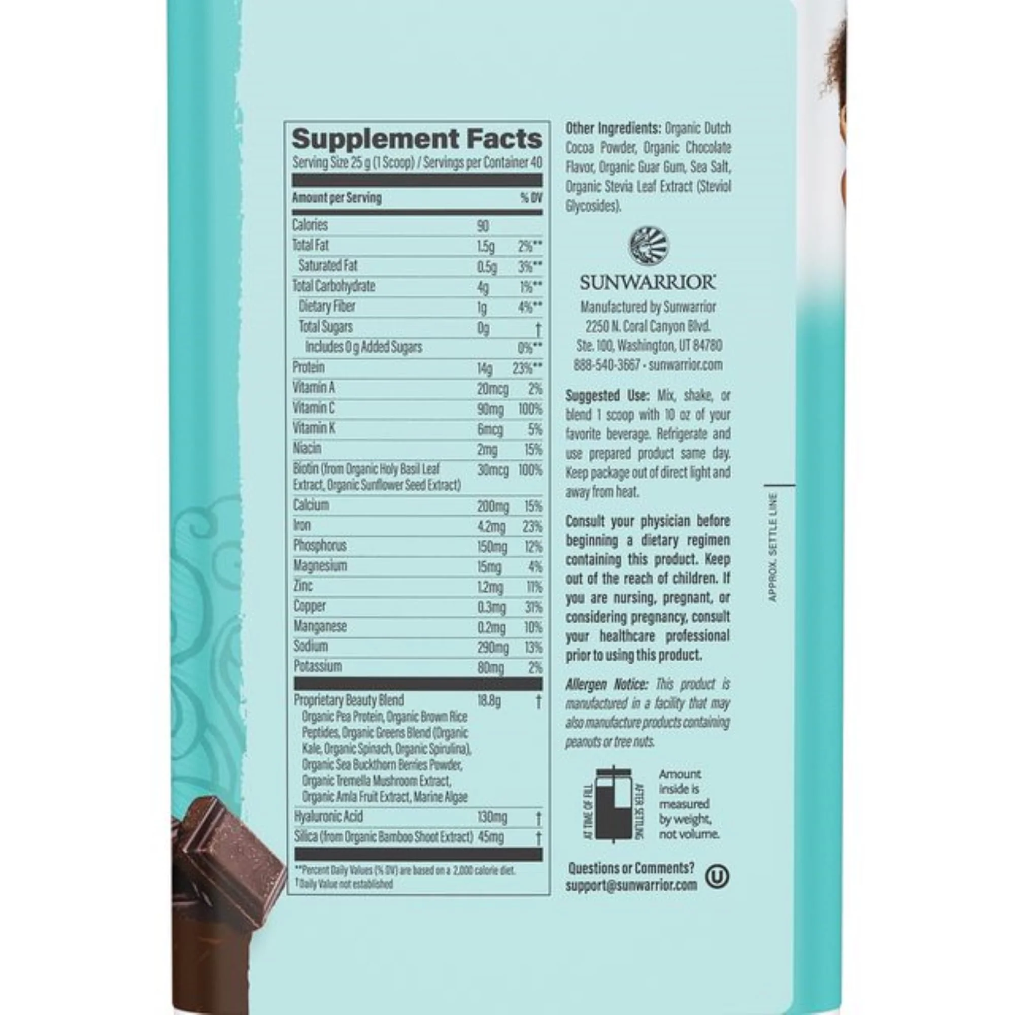 Vegan Collagen Protein Powder for Women Silica Plant Based Collagen Powder Chocolate Flavor Vegan Hair Skin and Nails Vitamins Non-GMO No Added Sugar Soy Dairy & Gluten Free (Chocolate, 40 Servings) - Image 7