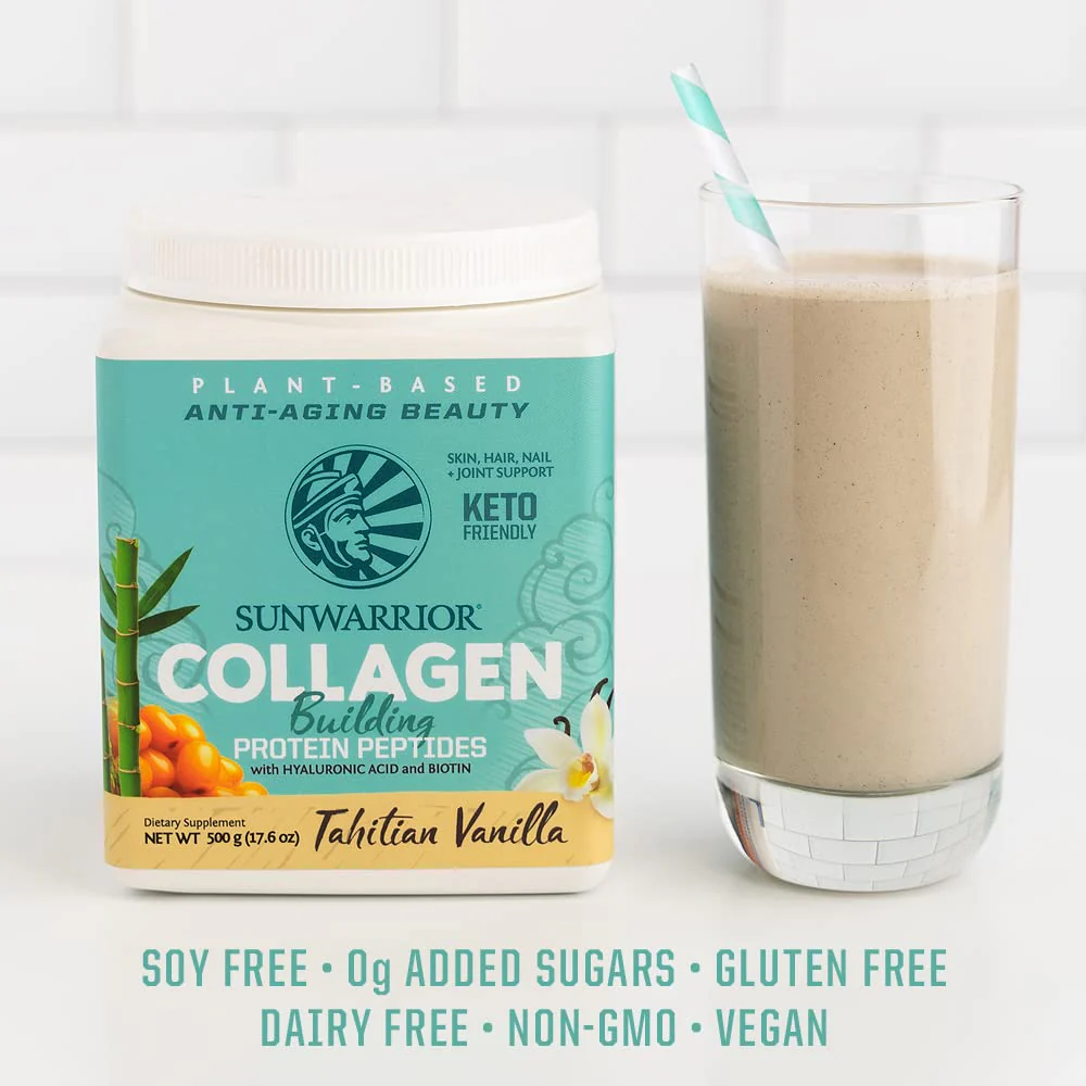 Vegan Collagen Protein Powder Plant-based | Hyaluronic Acid Minerals Biotin Soy Free Dairy Free Gluten Free NON-GMO | Vanilla 20 Servings | Collagen Building Peptides by Sunwarrior - Image 4
